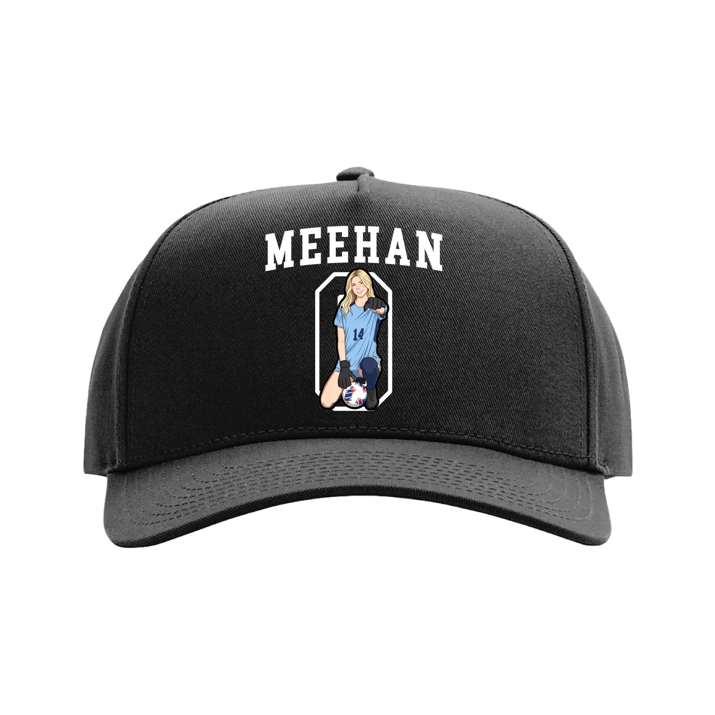 Full Fabric Five-Panel Champ Cap — Shirsey in Black