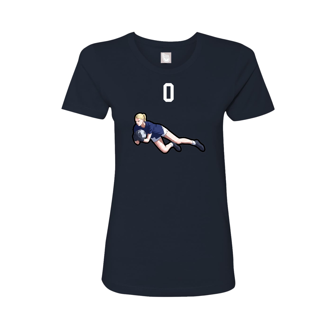 Womens Tee — Number Top in Navy