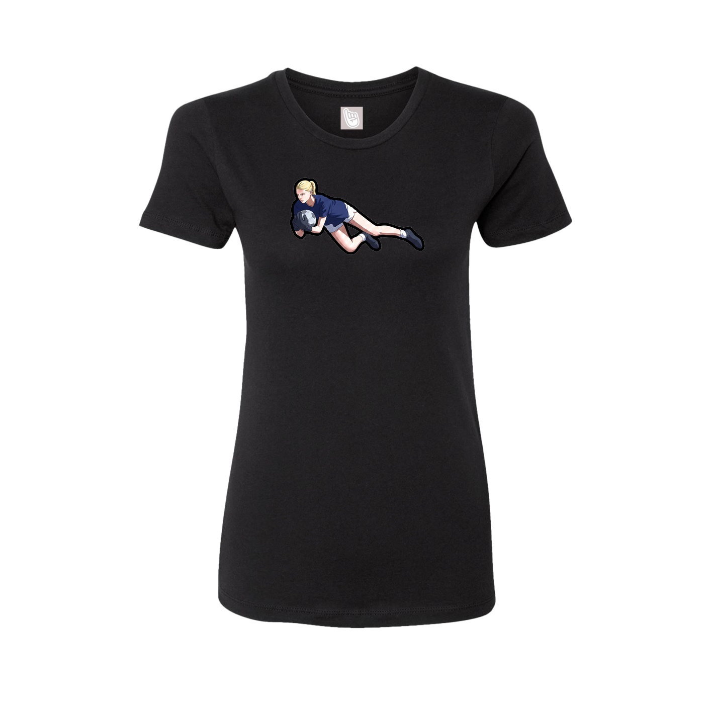 Womens Tee — Name Vertical in Black