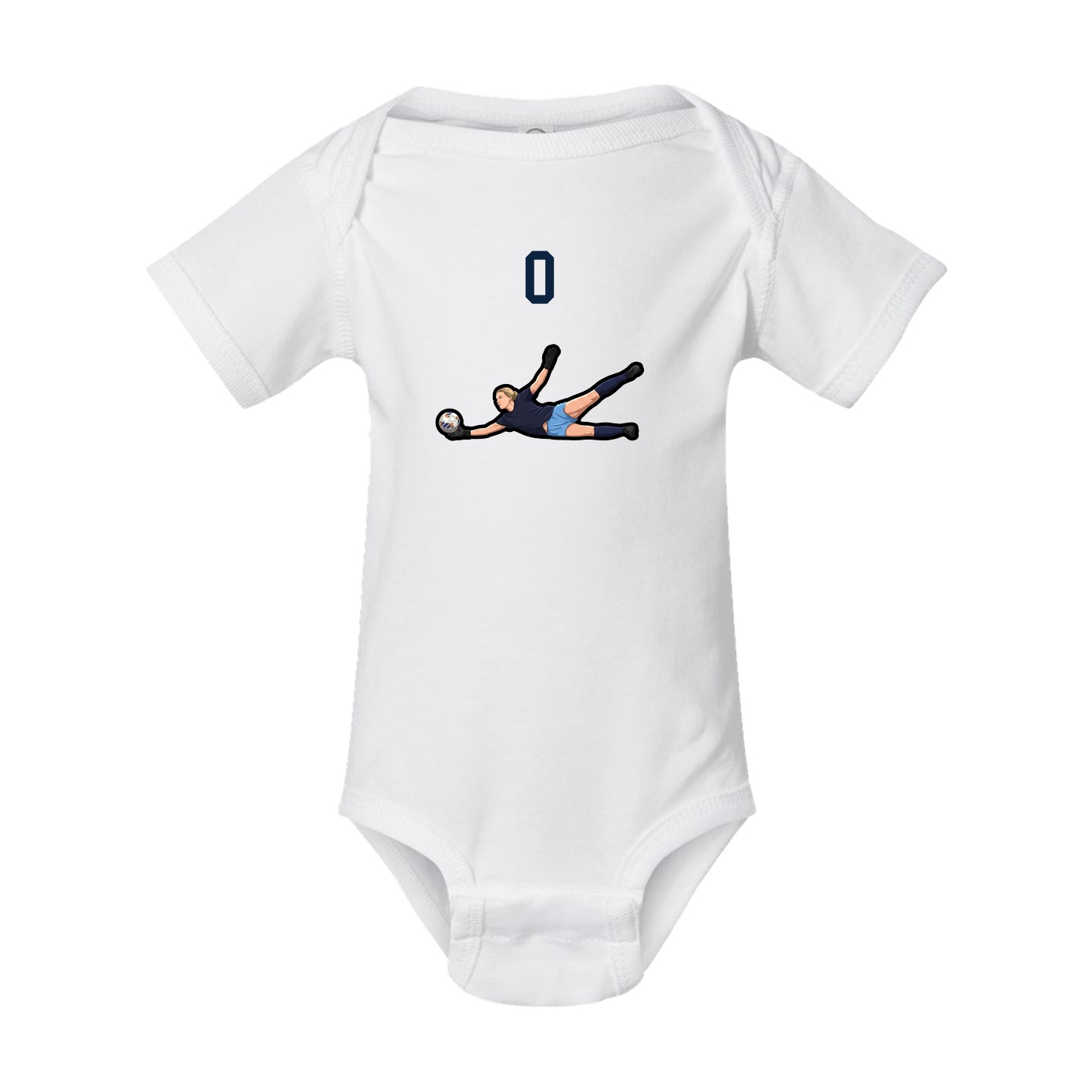 Baby Onesie — Number Top in White