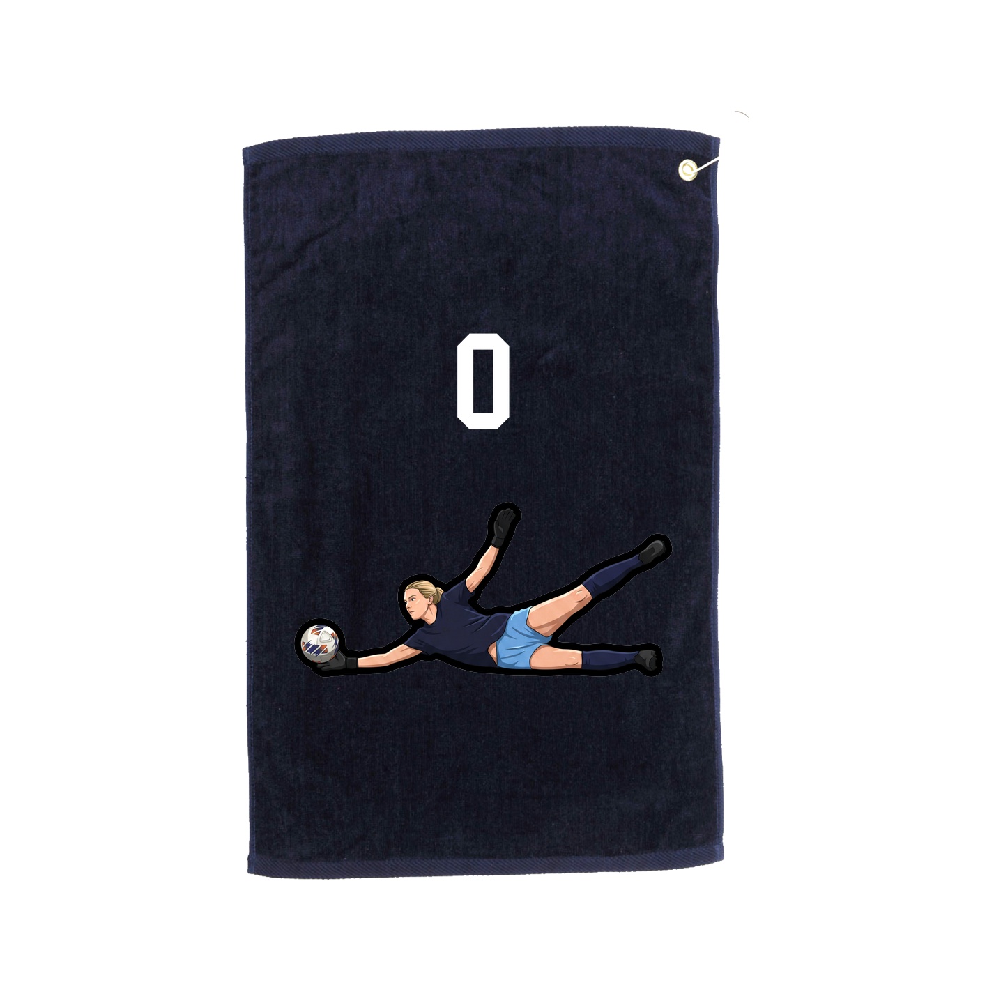 Golf Towel — Number Top in Navy