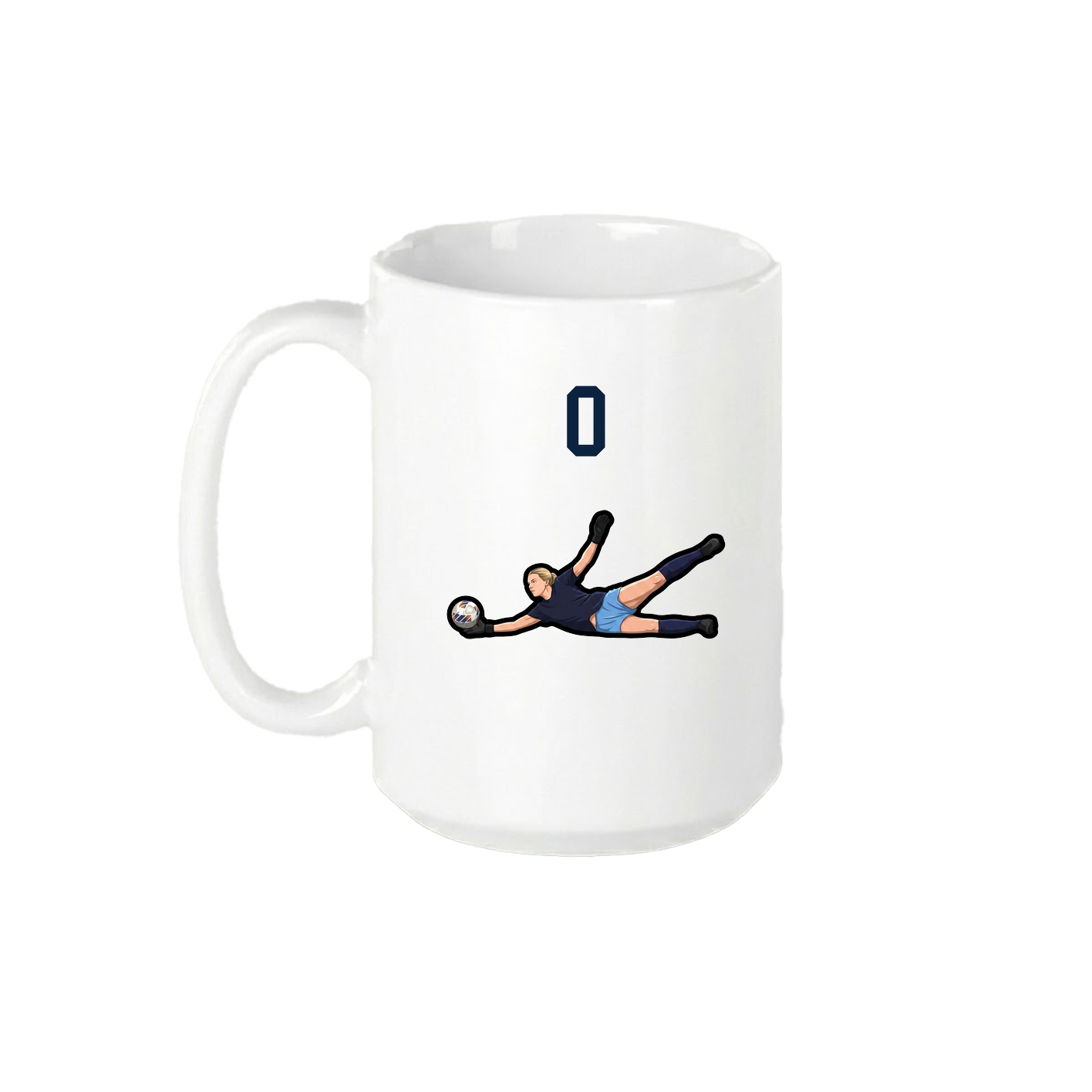 15oz Coffee Mug — Number Top in White