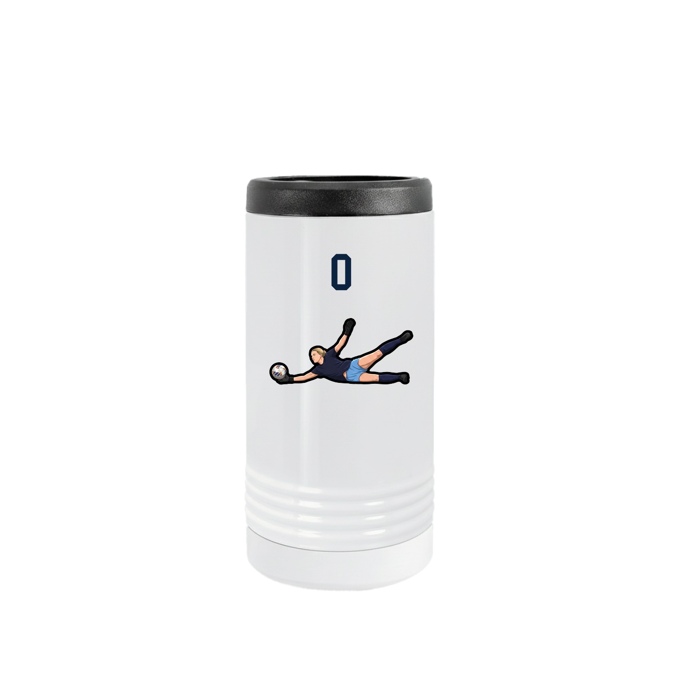 Slim Beverage Holder — Number Top in White