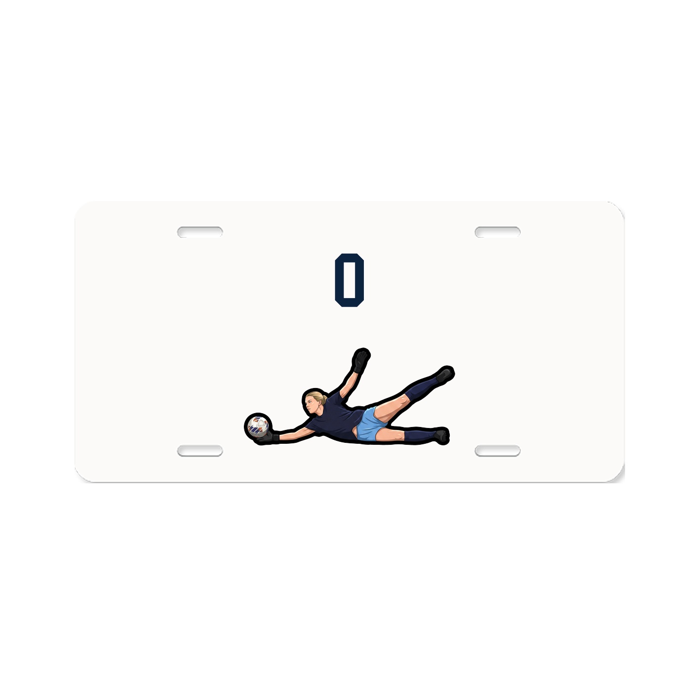 License Plate — Number Top in Classic