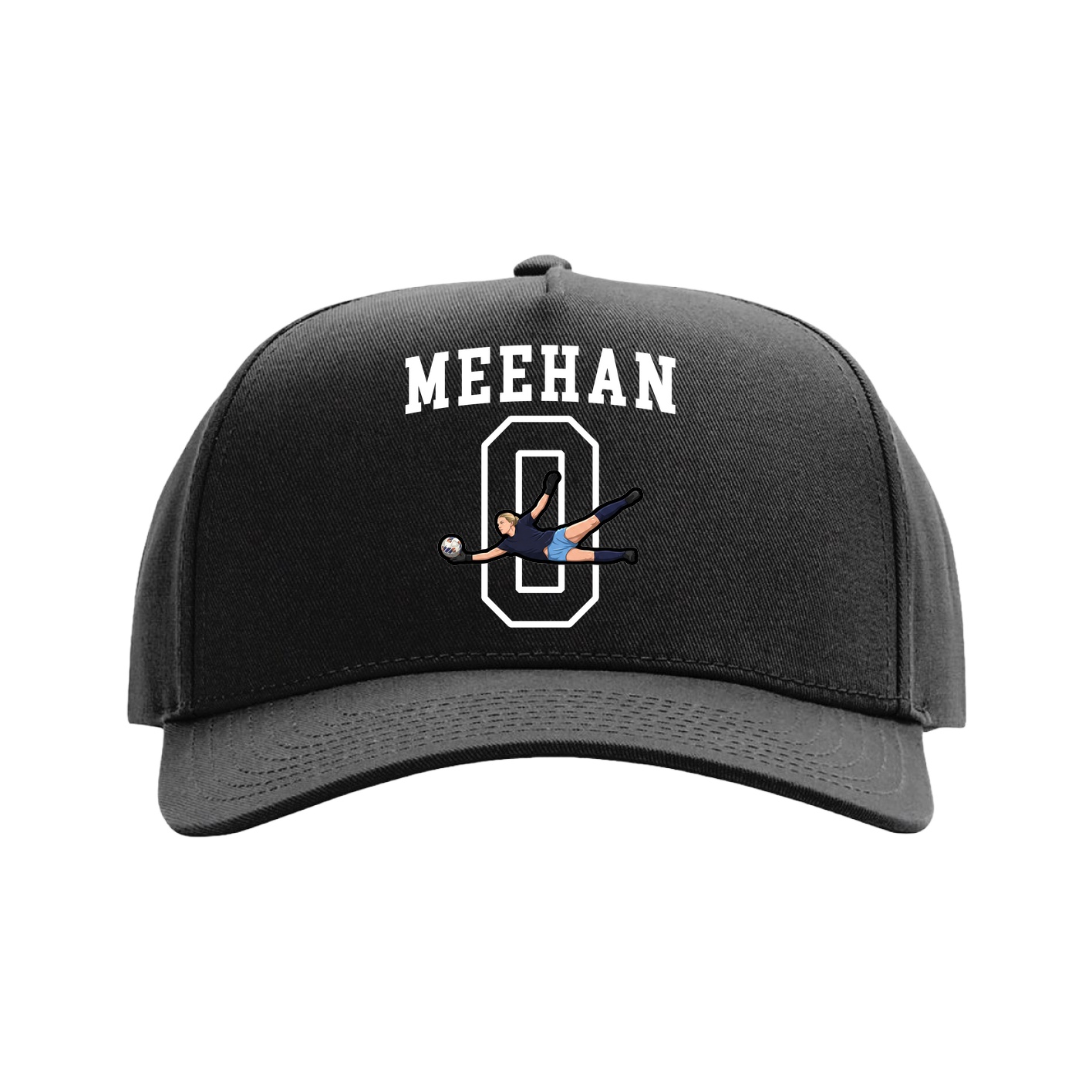 Full Fabric Five-Panel Champ Cap — Shirsey in Black