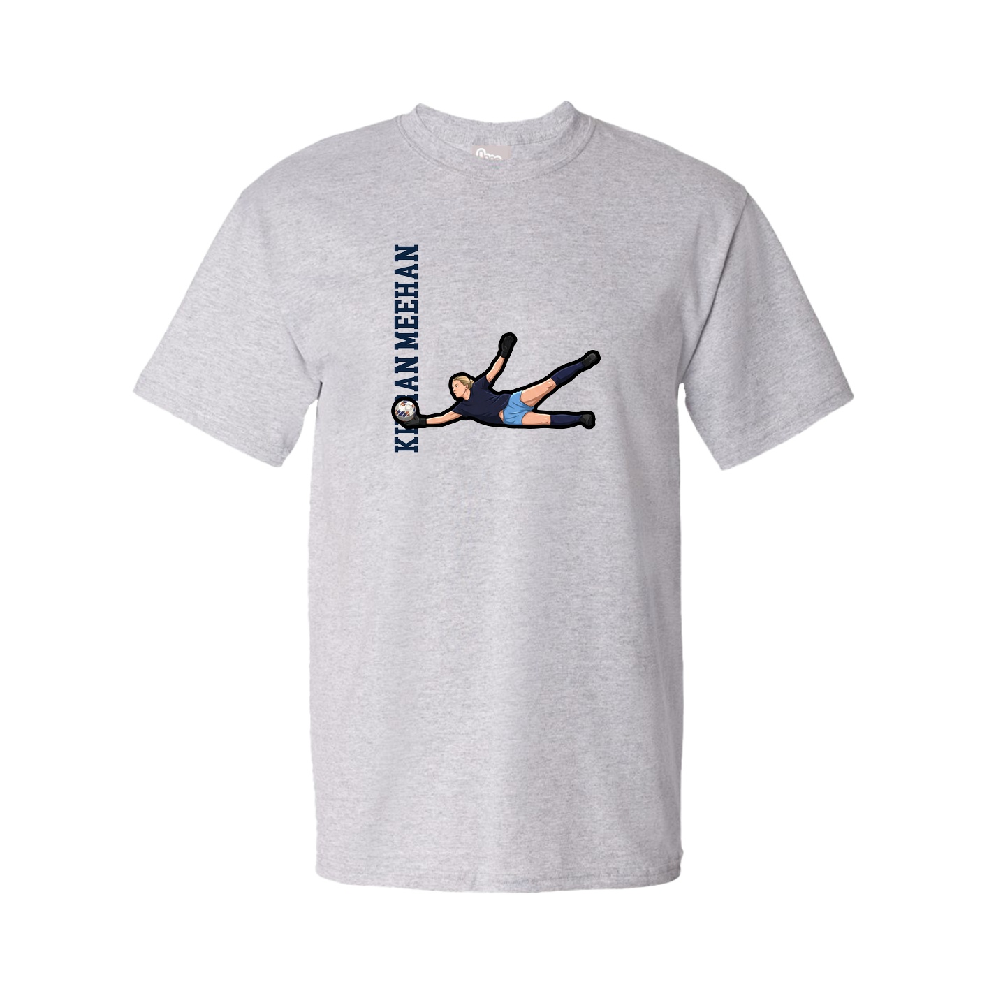 Tee — Name Vertical in Grey