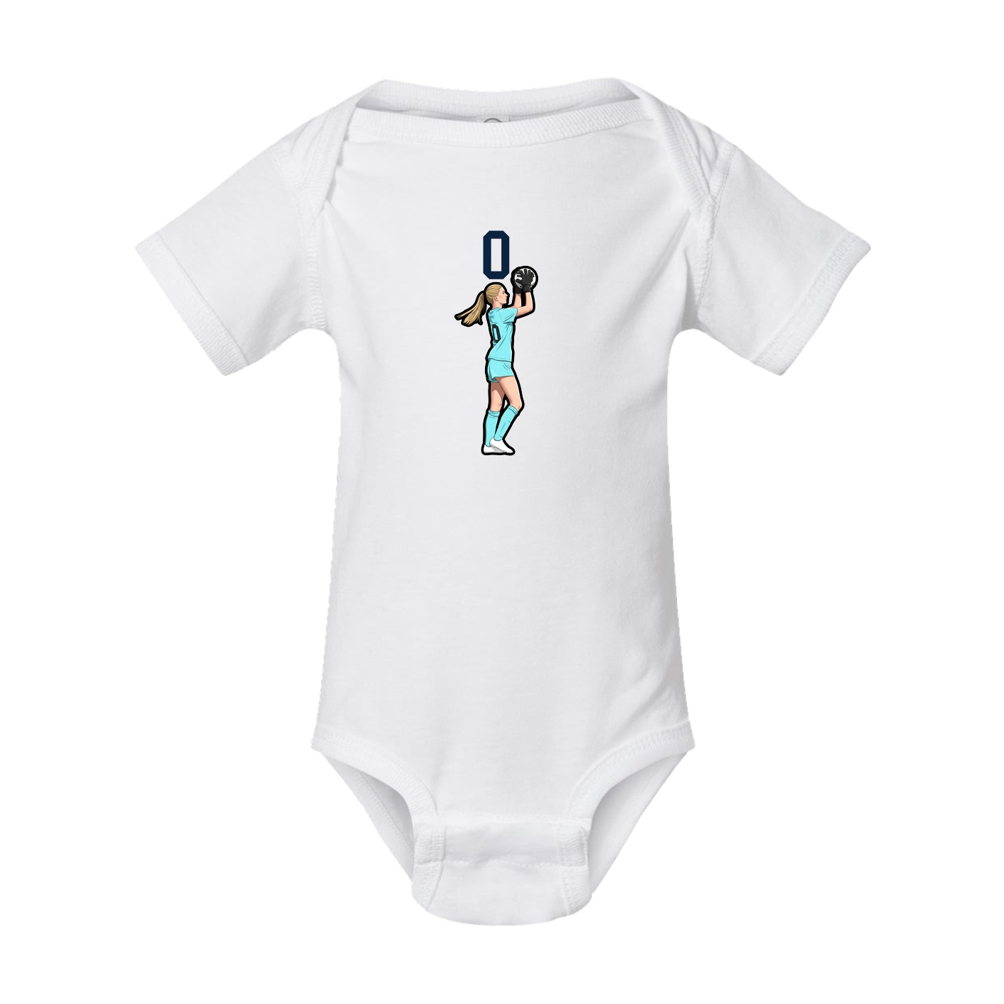 Baby Onesie — Number Top in White