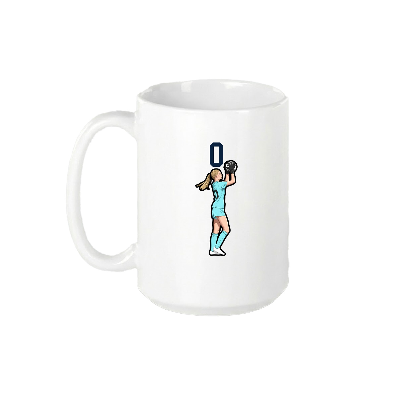 15oz Coffee Mug — Number Top in White