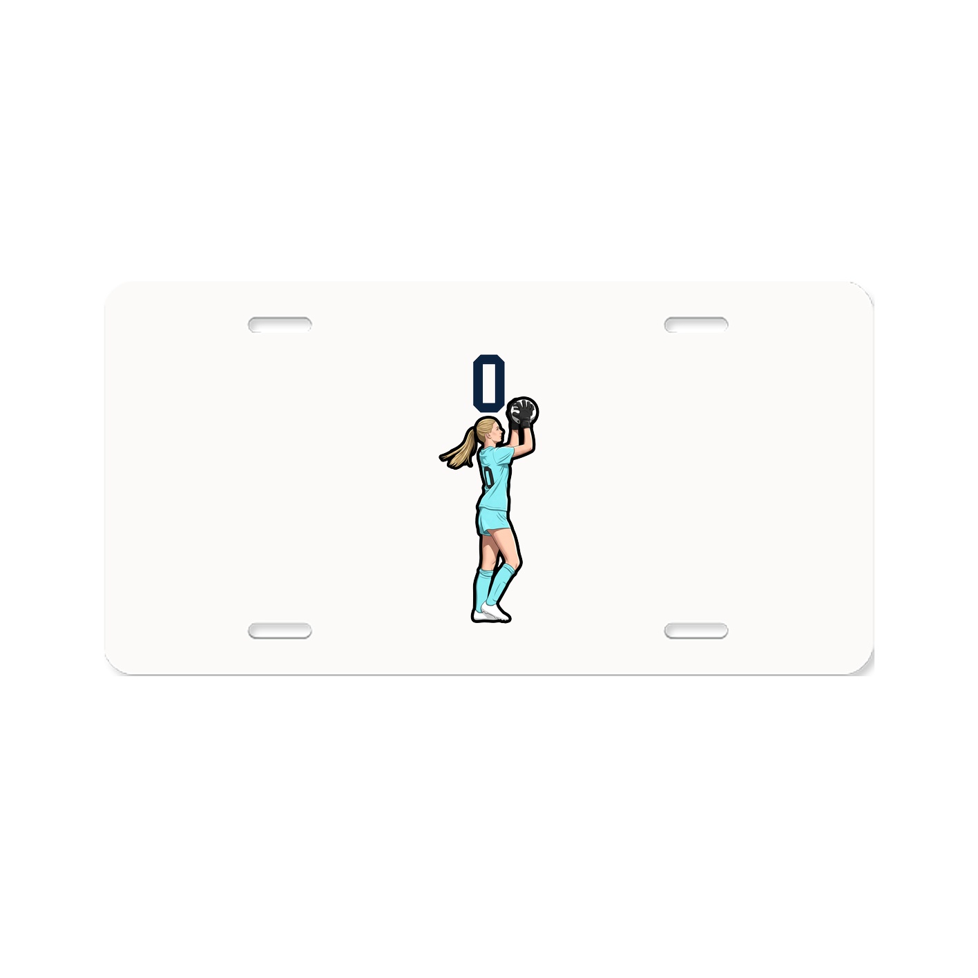 License Plate — Number Top in Classic