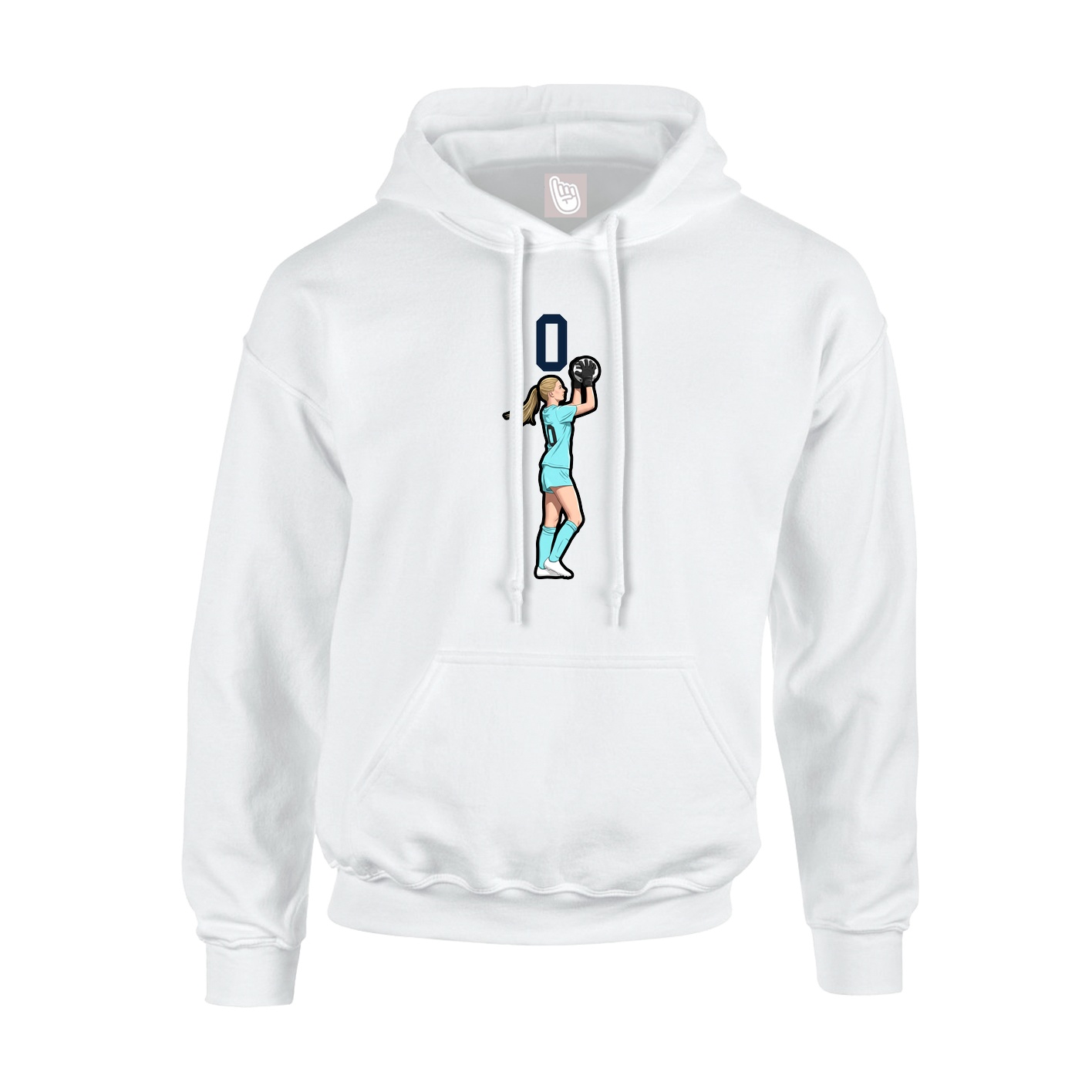 Hoodie — Number Top in White