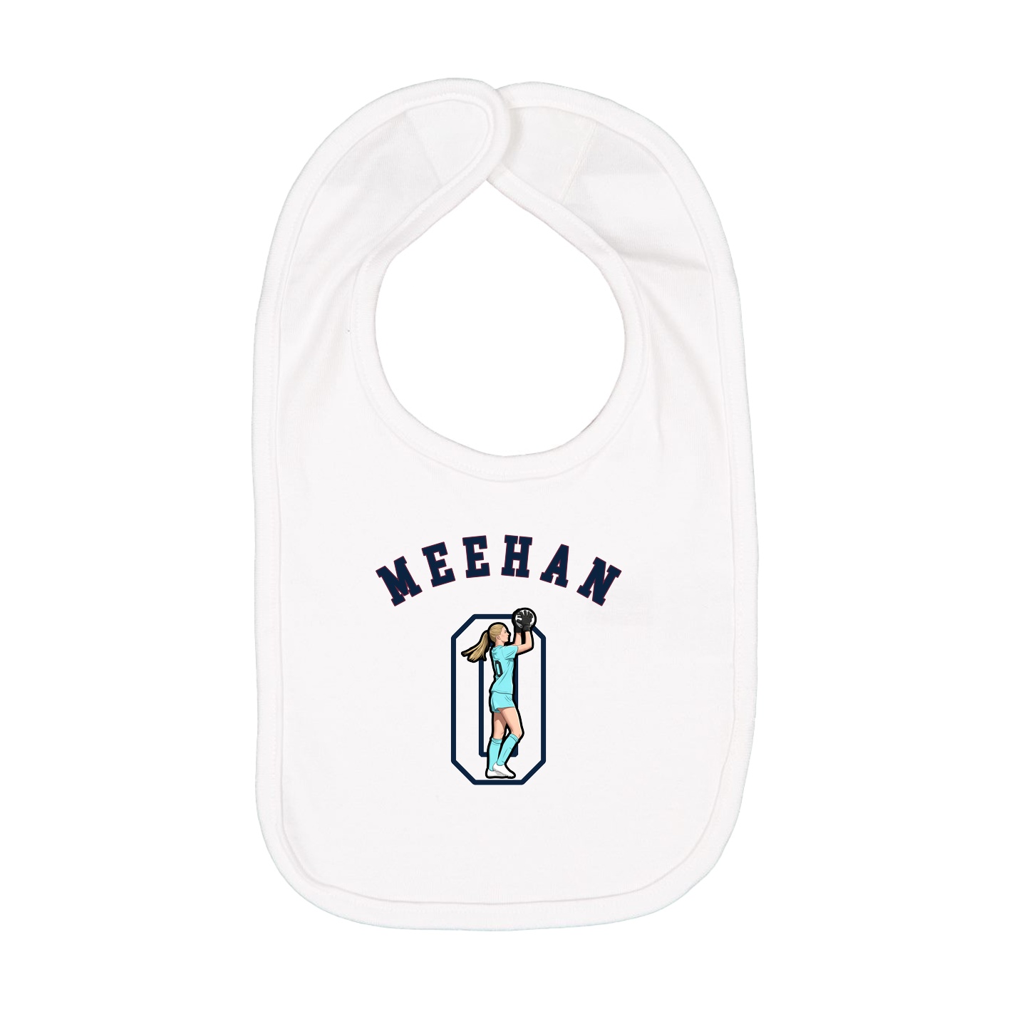 Infant Bib — Shirsey Arch in White
