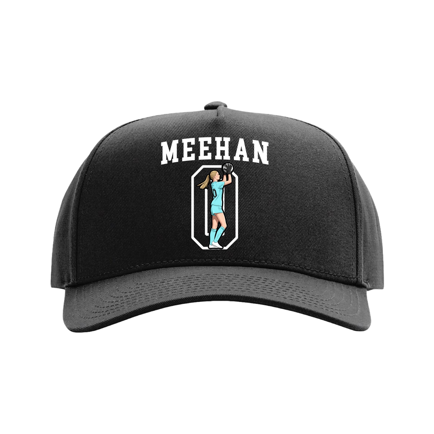 Full Fabric Five-Panel Champ Cap — Shirsey in Black