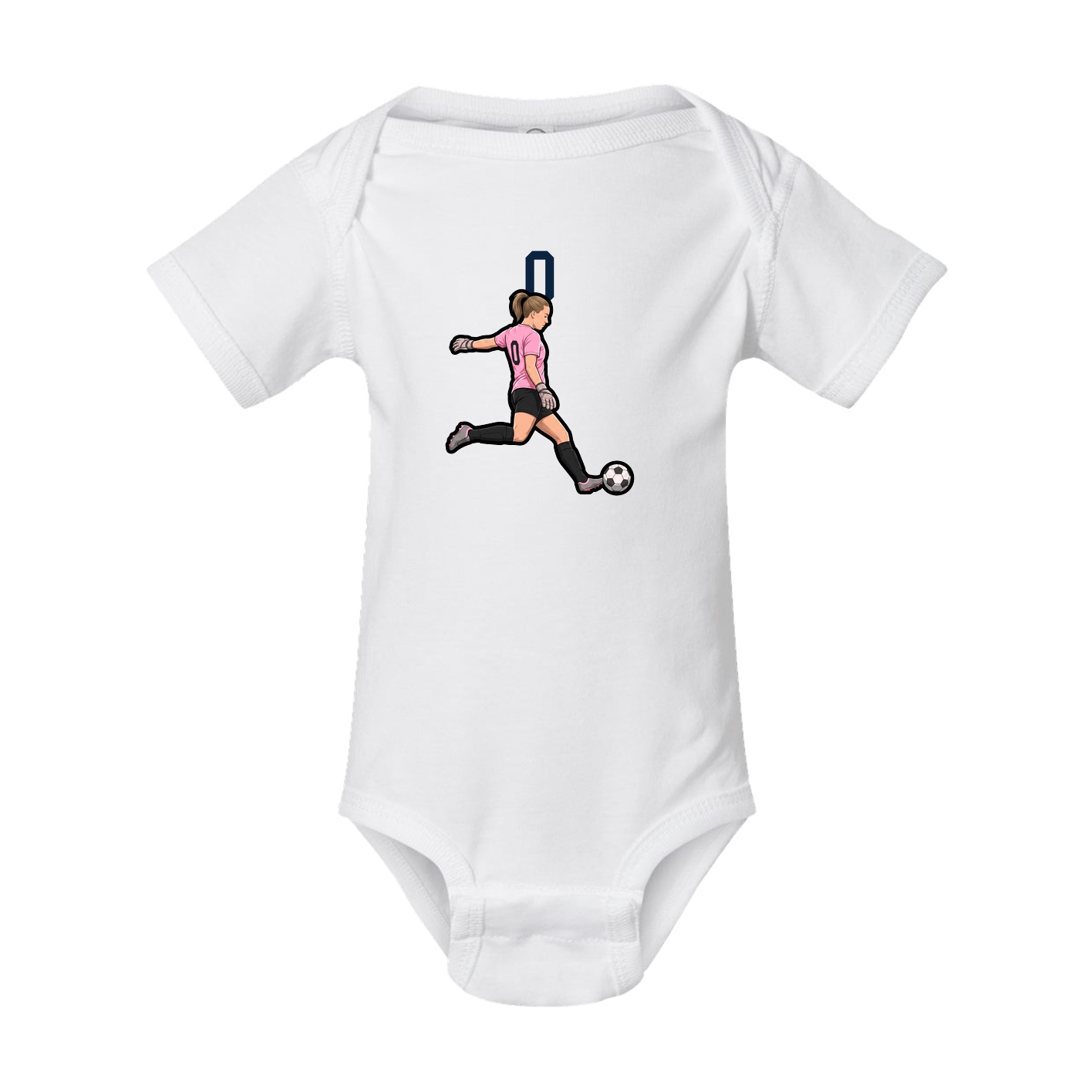Baby Onesie — Number Top in White