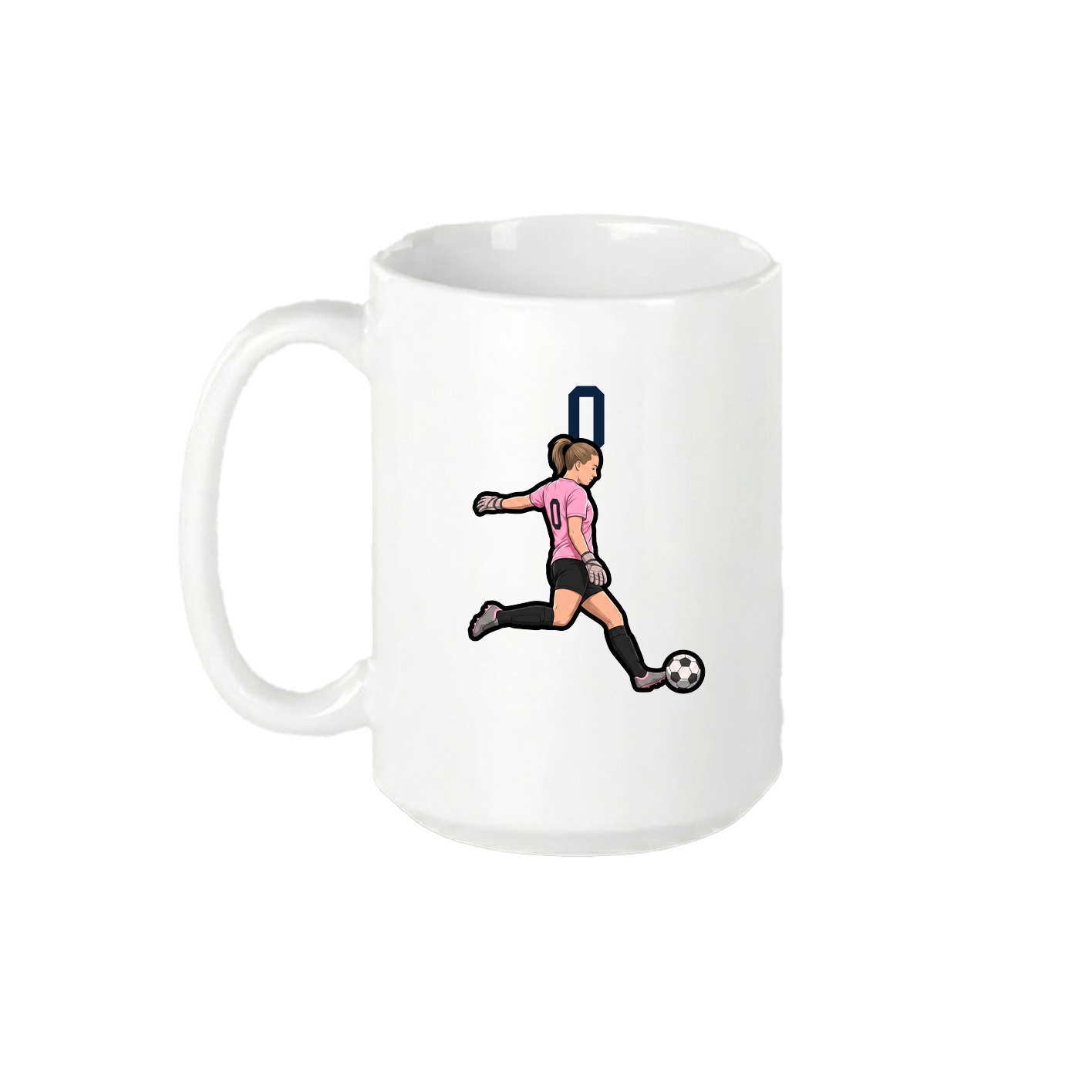 15oz Coffee Mug — Number Top in White
