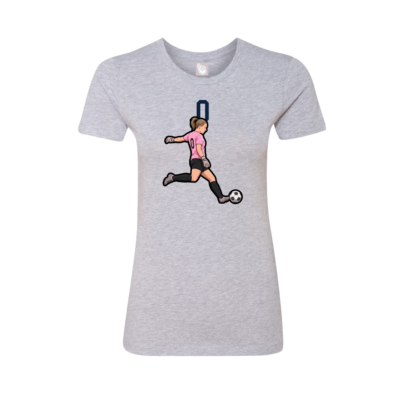 Womens Tee — Number Top in Grey