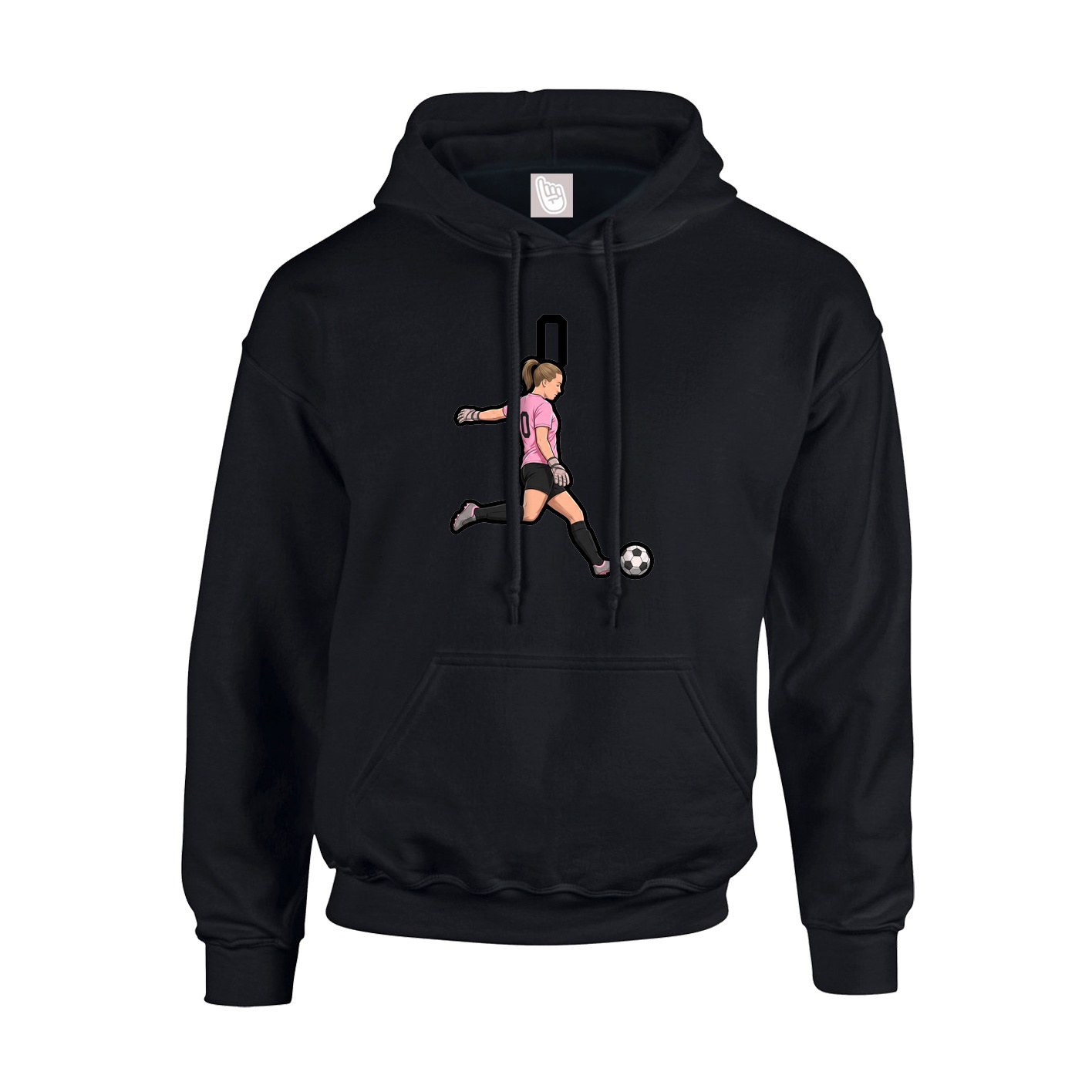 Youth Hoodie — Number Top in Black