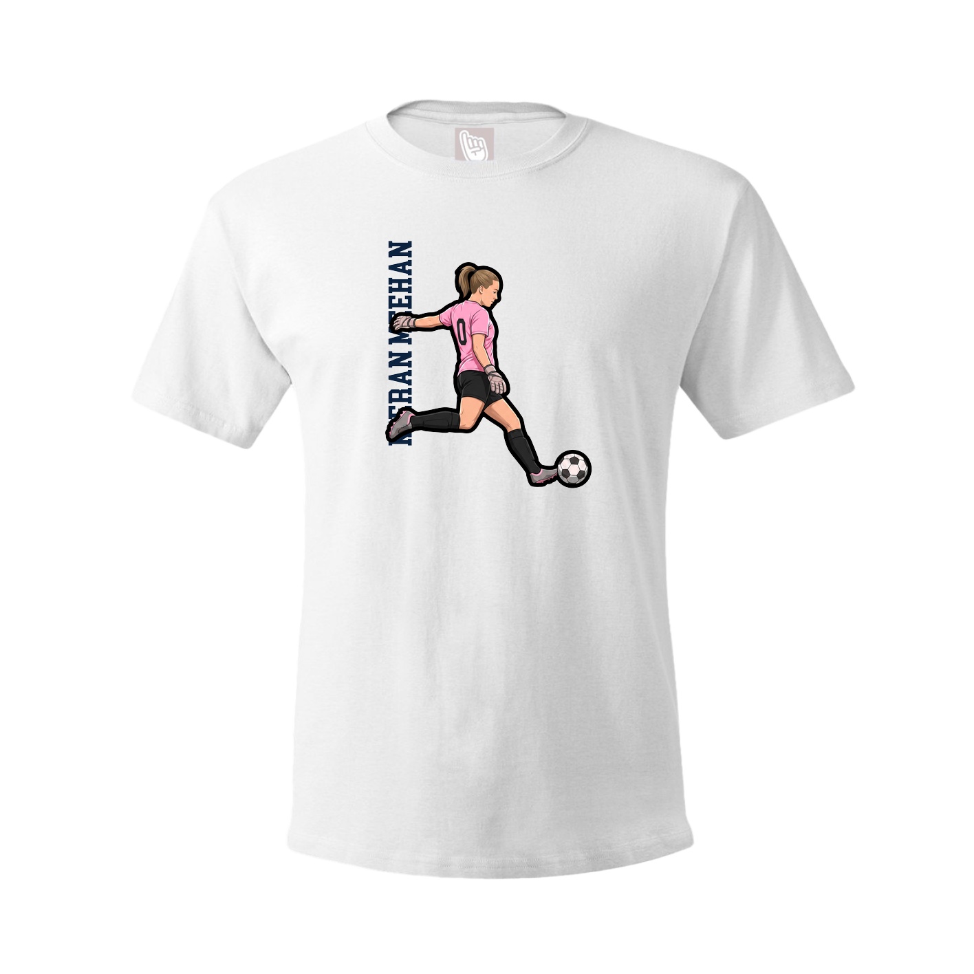 Tee — Name Vertical in White