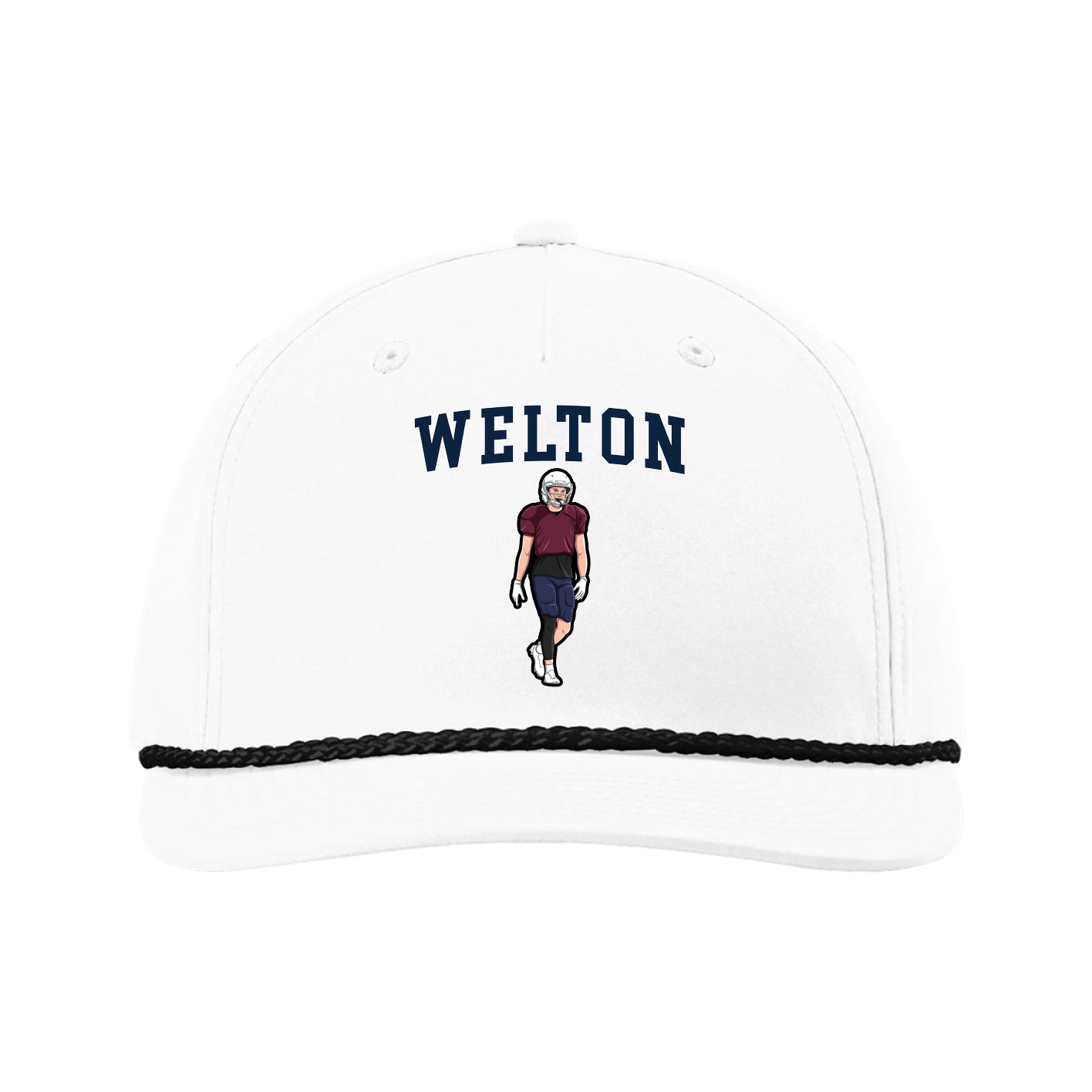 Five-Panel Classic Rope Cap — Shirsey in White