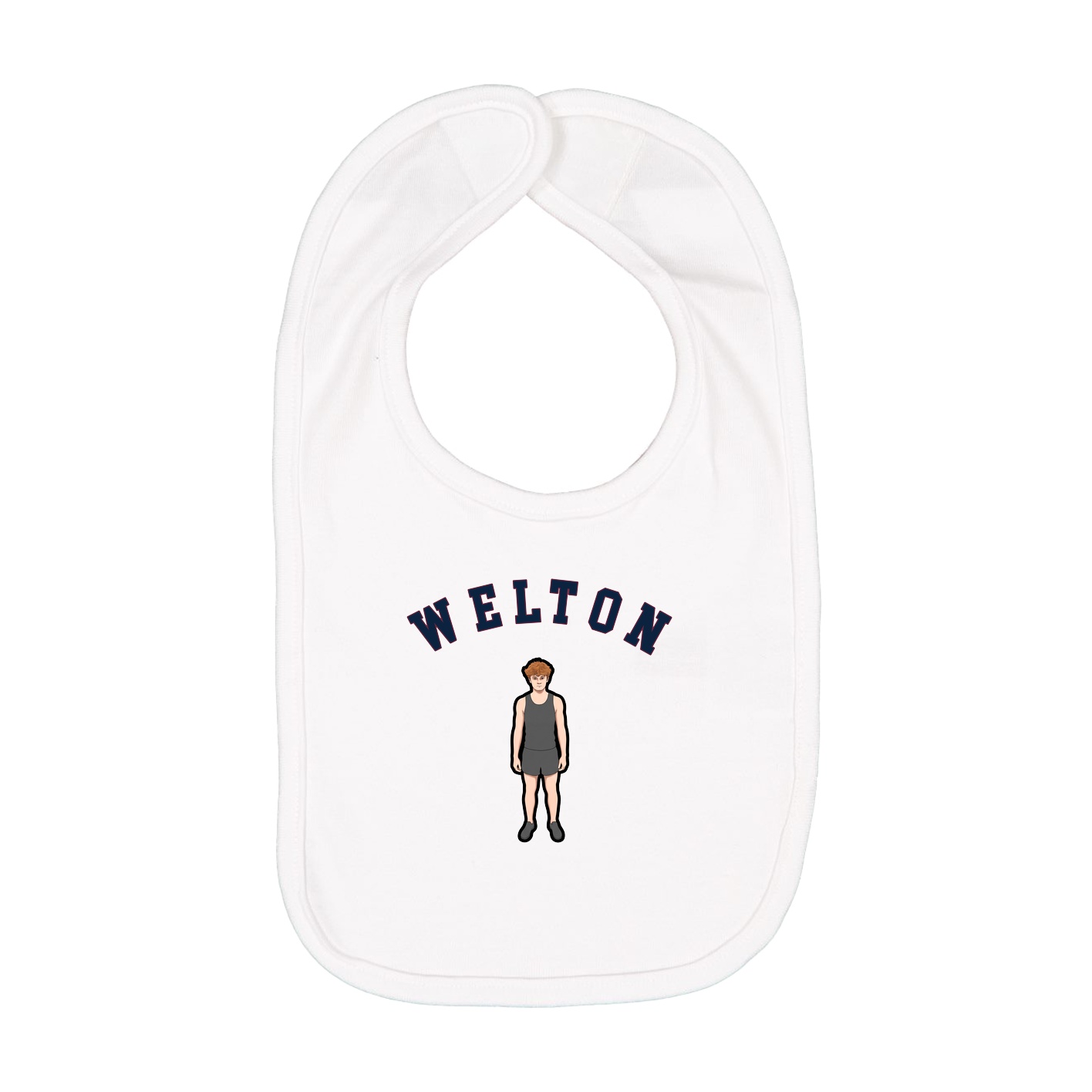 Infant Bib — Shirsey Arch in White