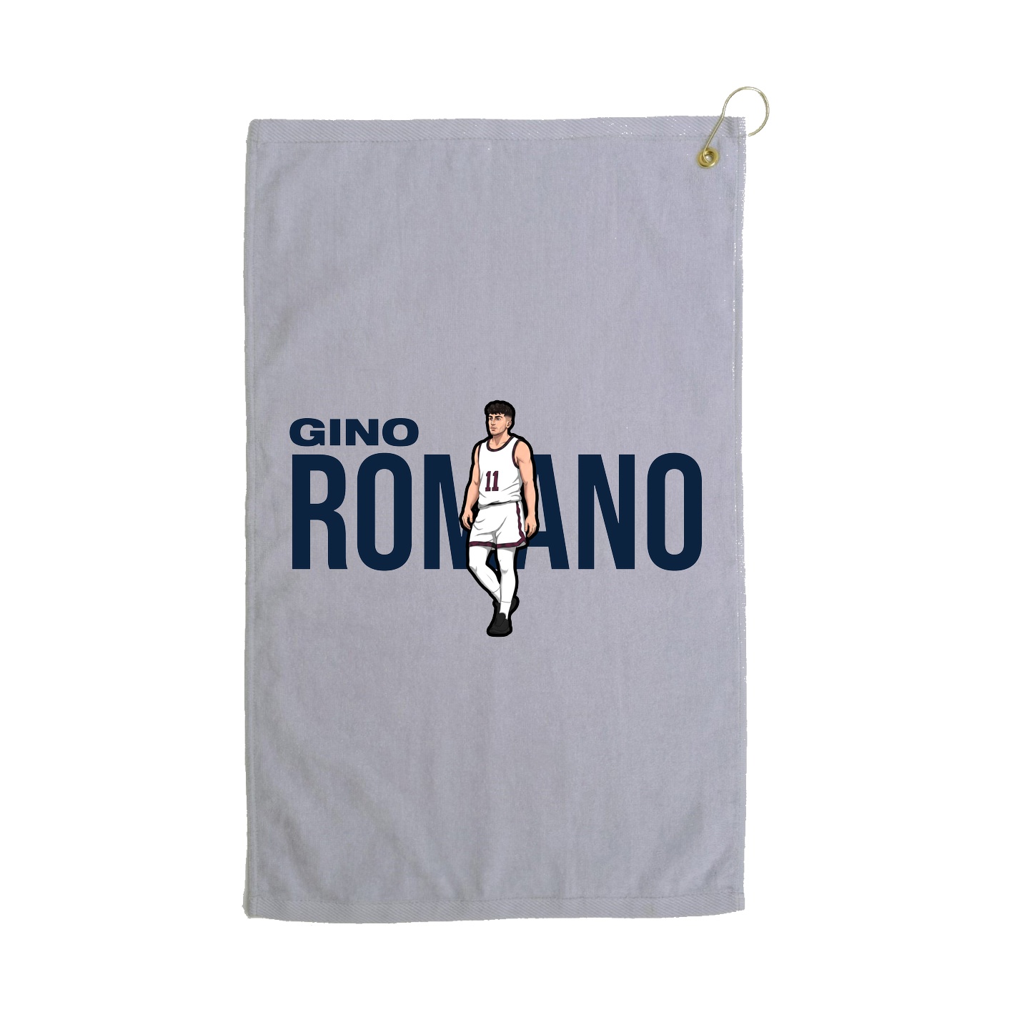 Golf Towel — Player Name in Grey
