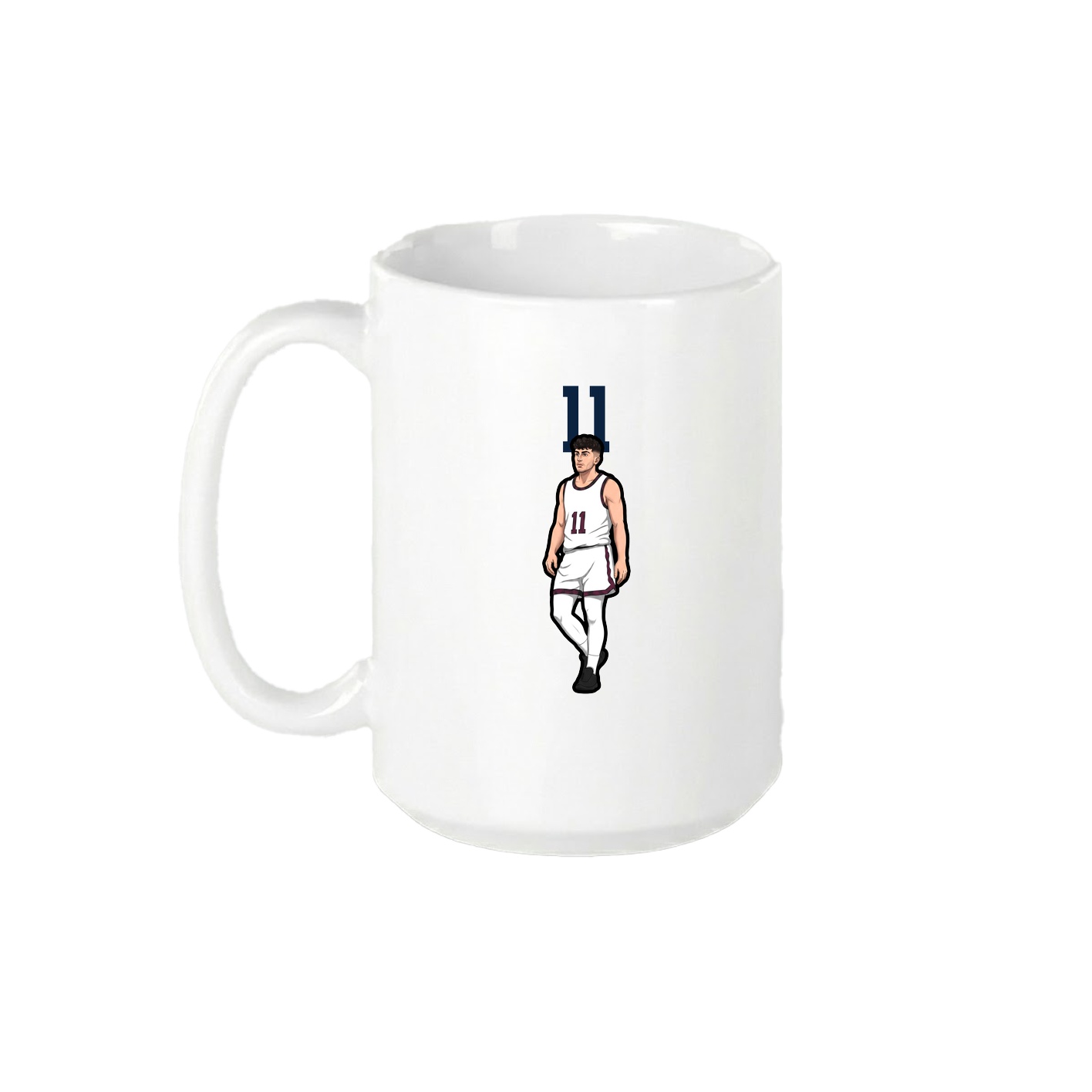 15oz Coffee Mug — Number Top in White
