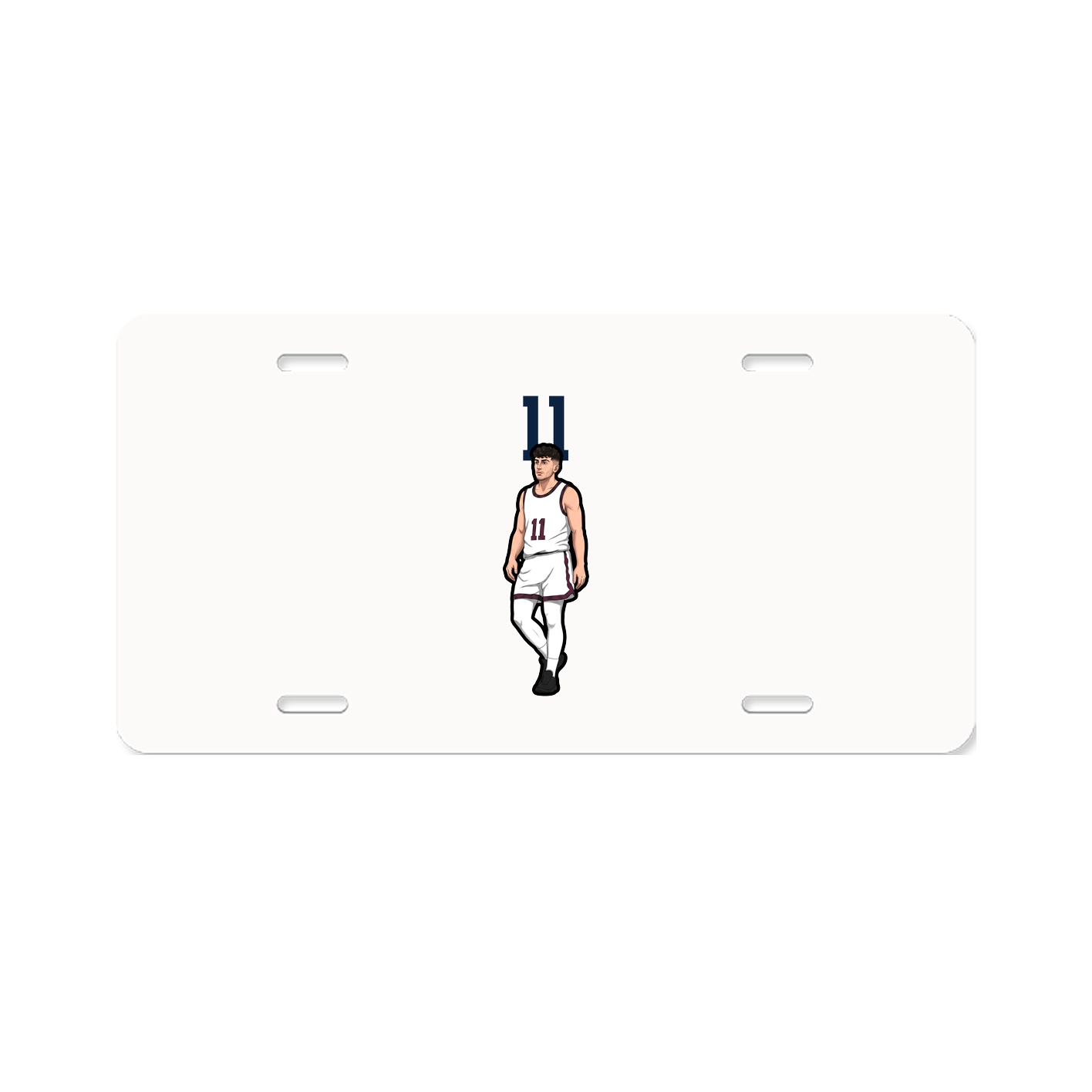 License Plate — Number Top in Classic