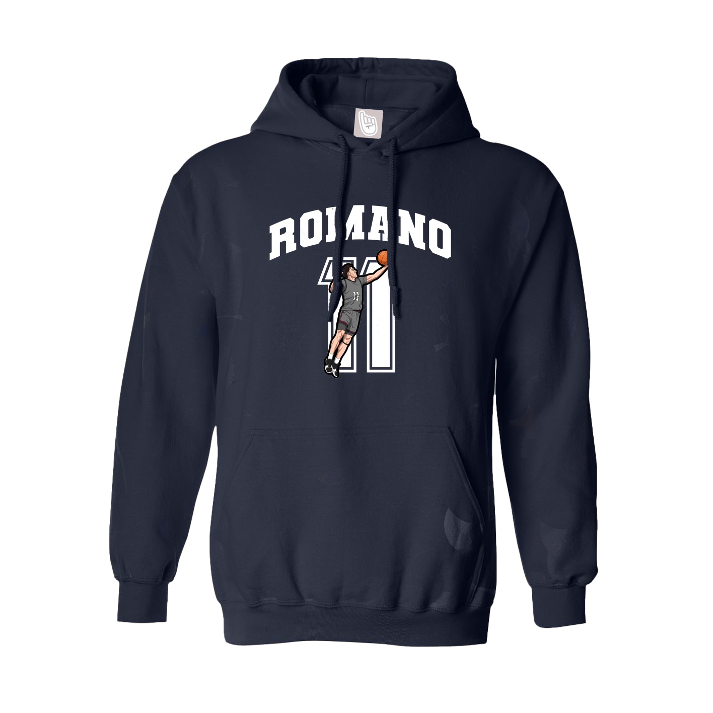 Youth Hoodie — Number in Navy