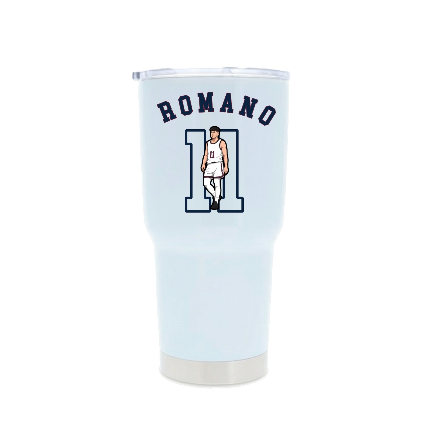 30oz Stainless Steel Tumbler — Shirsey Arch in White