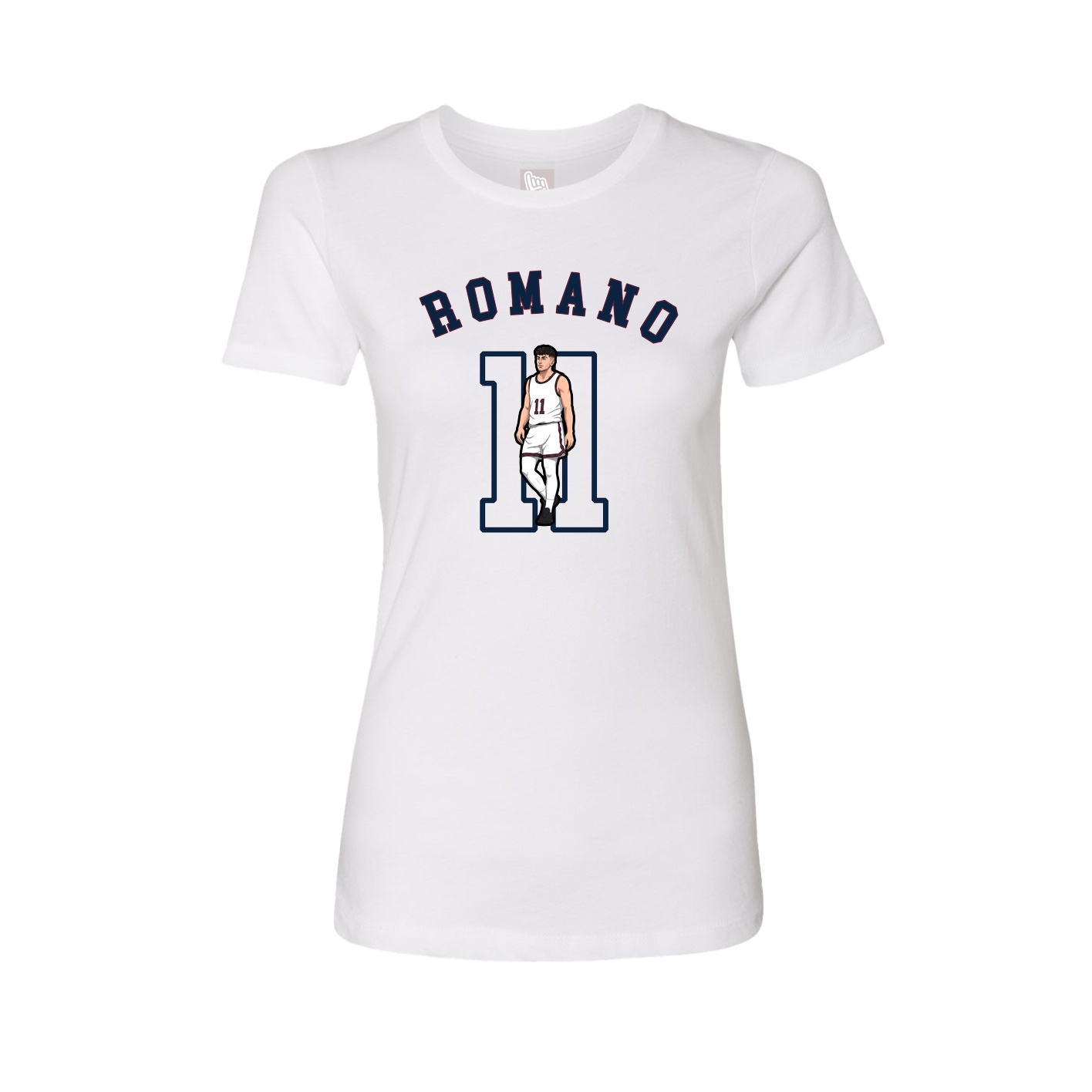 Fitted Women's Tee — Shirsey Arch in White