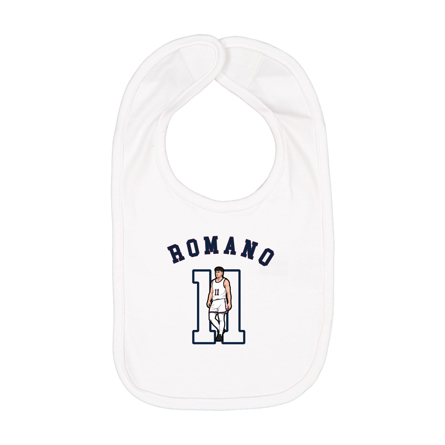 Infant Bib — Shirsey Arch in White