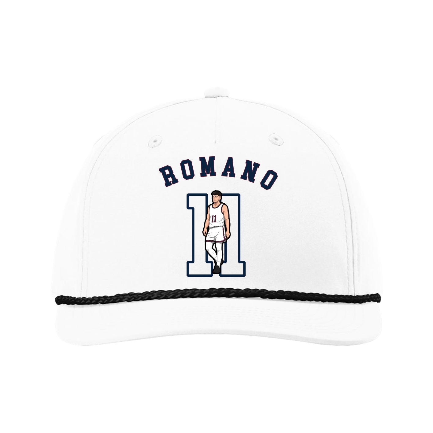 Five-Panel Classic Rope Cap — Shirsey Arch in White