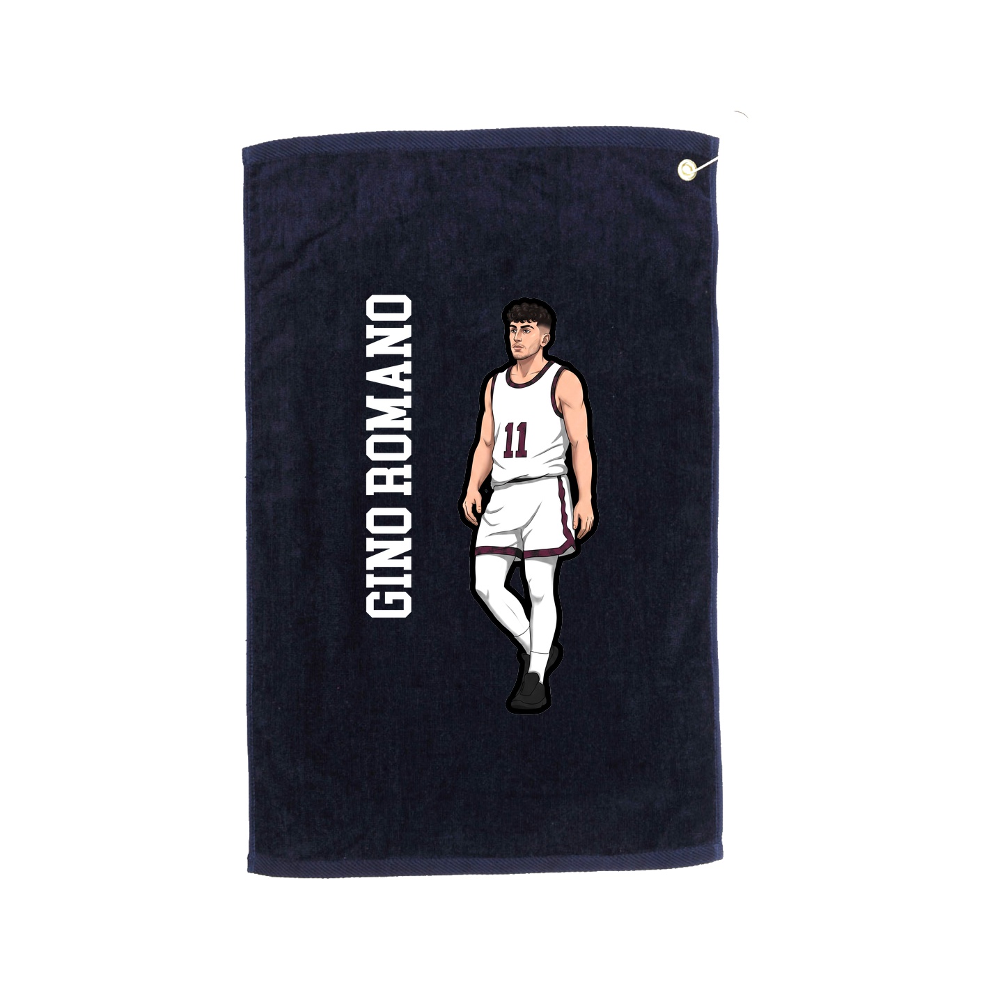 Golf Towel — Name Vertical in Navy