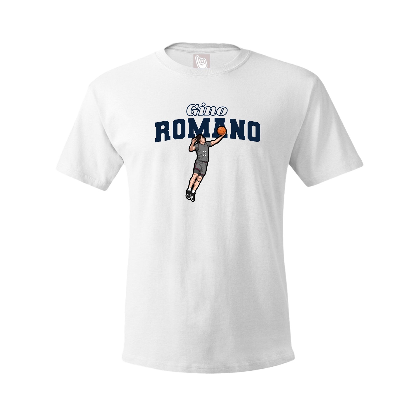 Youth Tee — Name Arch in White