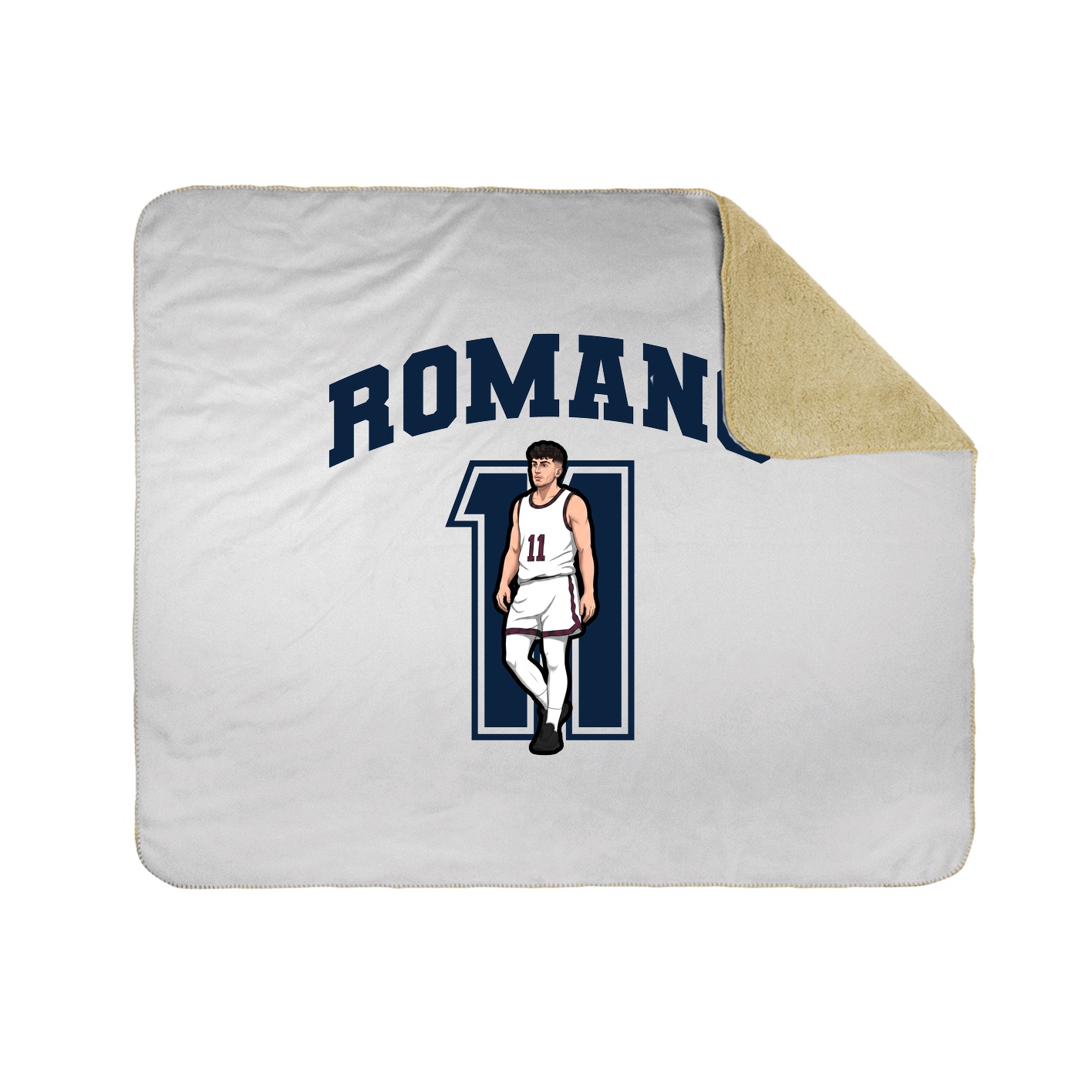 Throw Blanket — Number in White