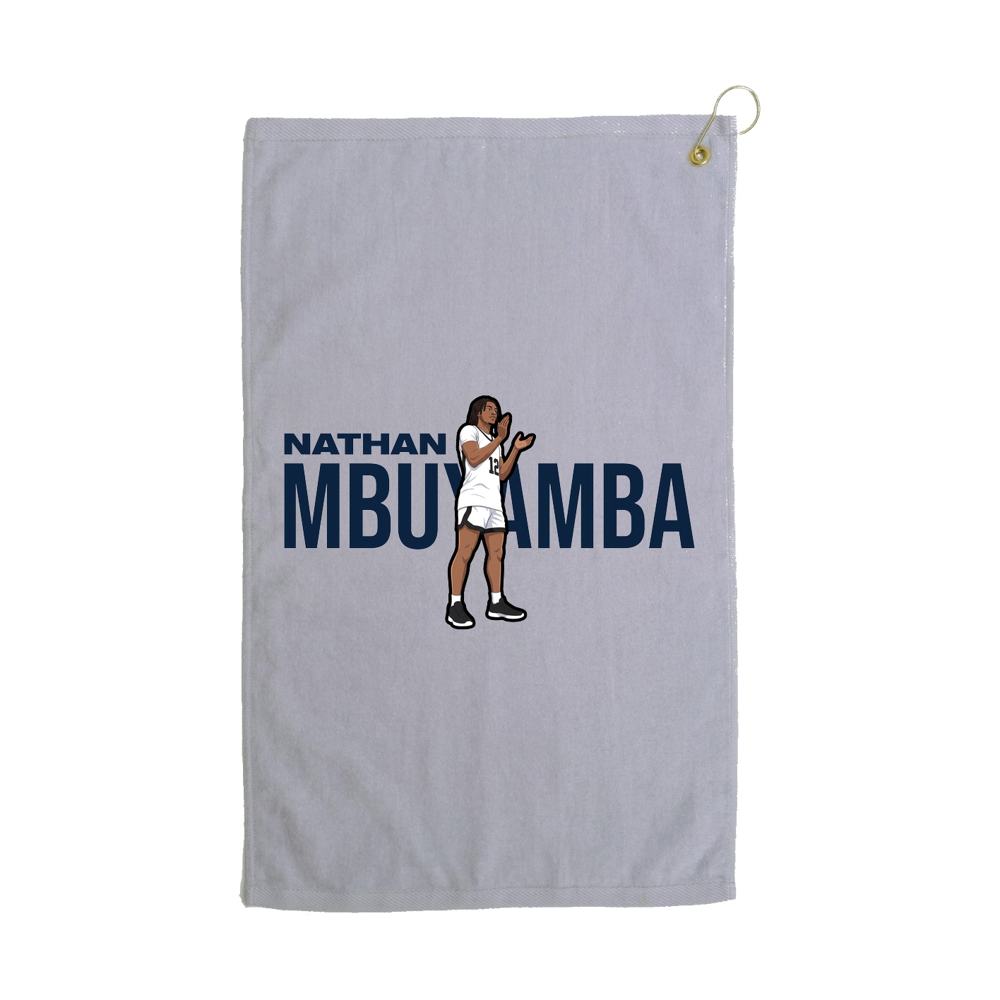 Golf Towel — Player Name in Grey