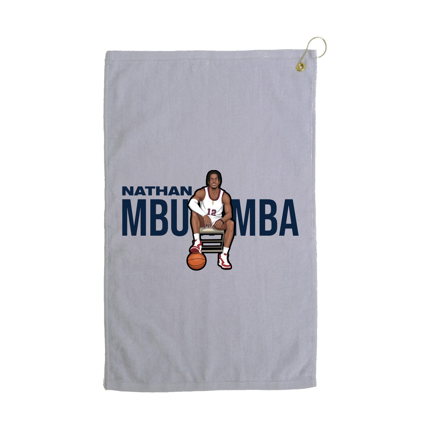 Golf Towel — Player Name in Grey
