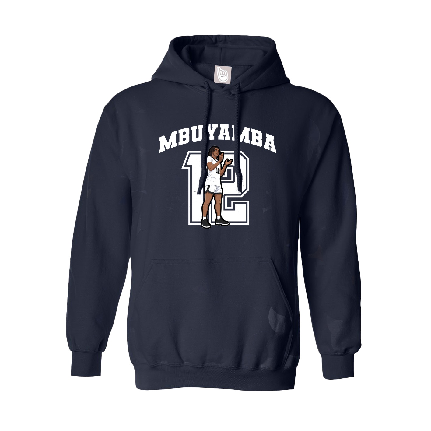 Youth Hoodie — Number in Navy