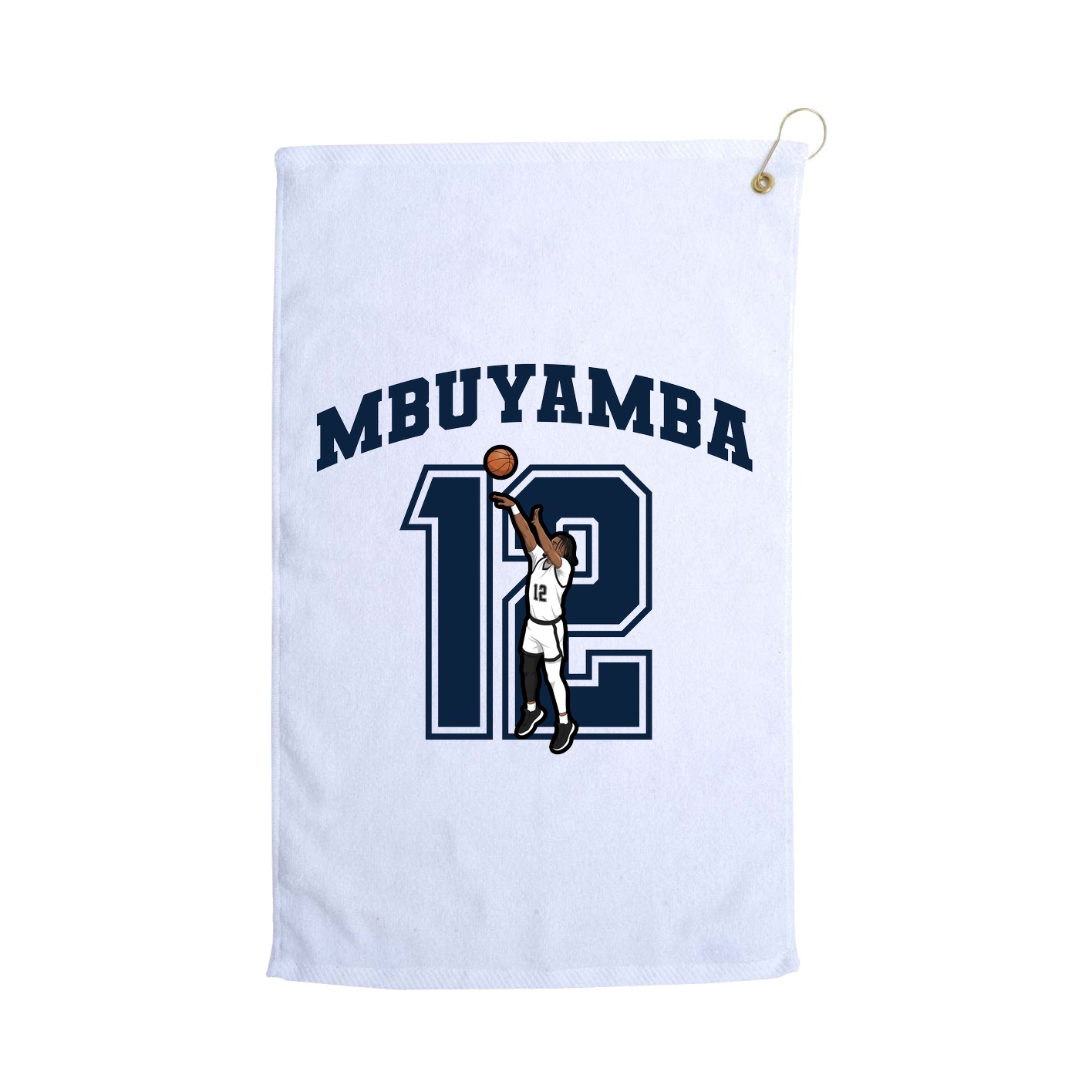 Golf Towel — Number in White
