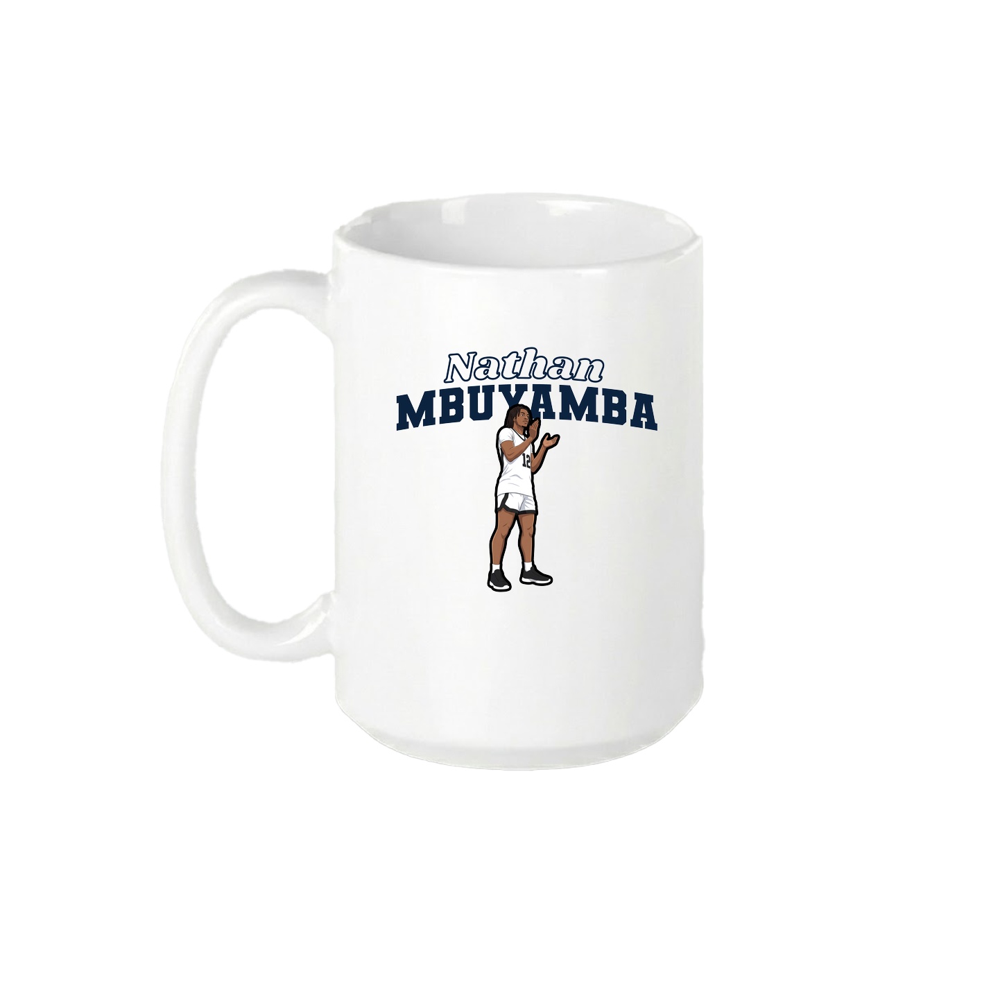 15oz Coffee Mug — Name Arch in White