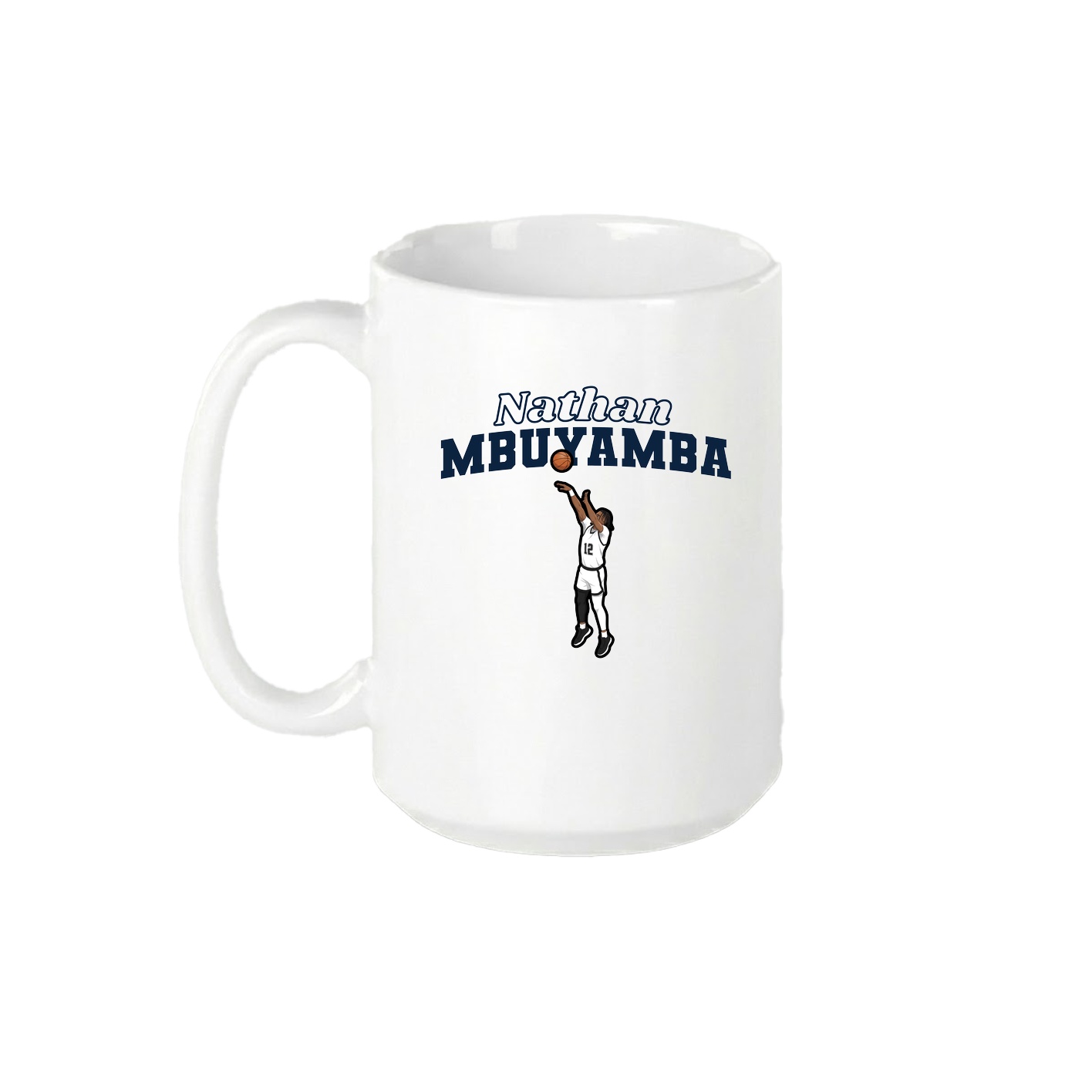 15oz Coffee Mug — Name Arch in White