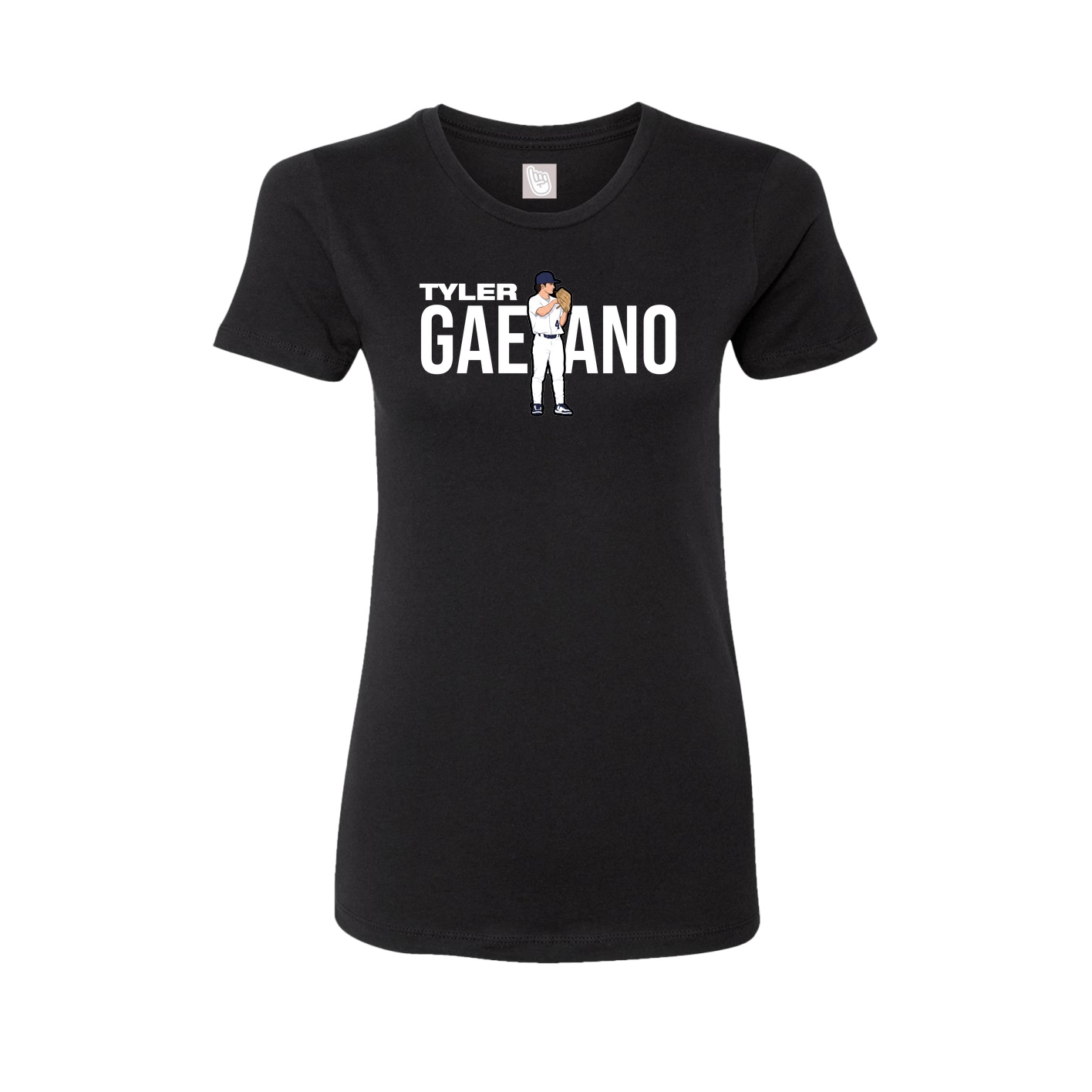 Fitted Women's Tee — Player Name in Black