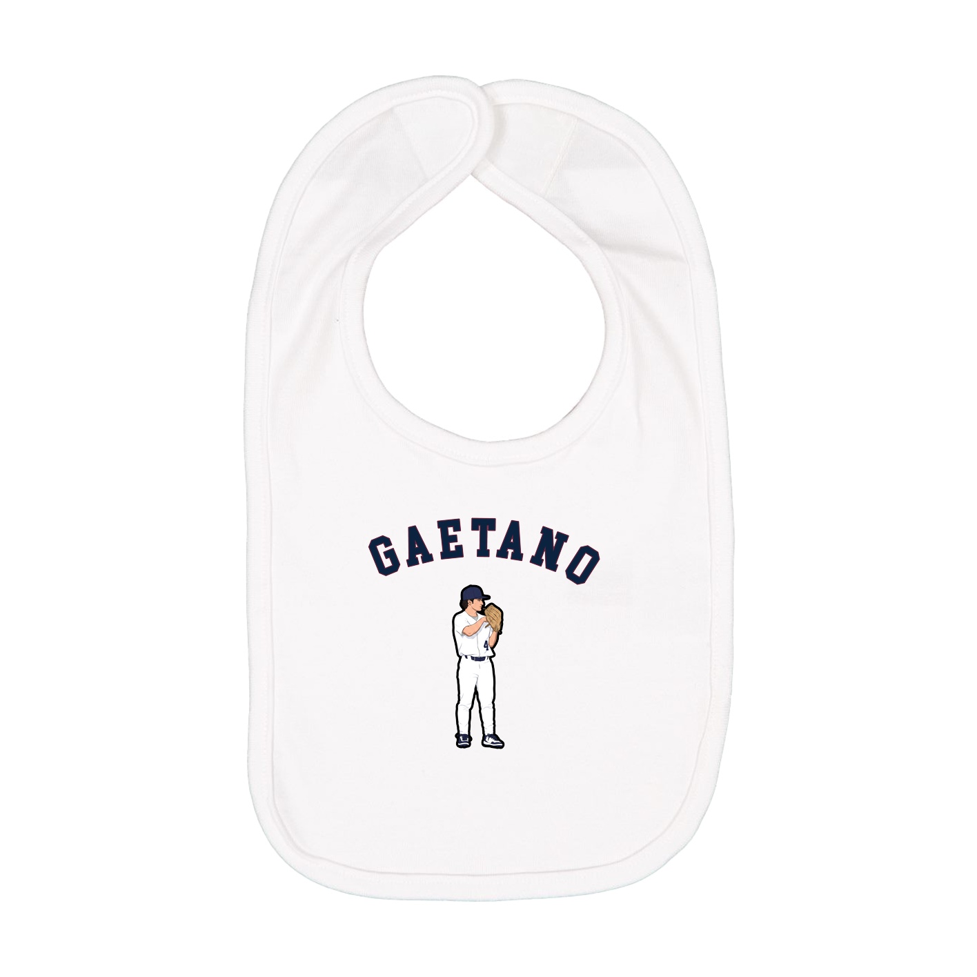 Infant Bib — Shirsey Arch in White