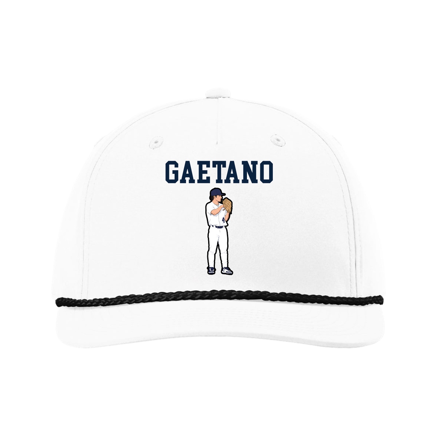 Five-Panel Classic Rope Cap — Shirsey in White