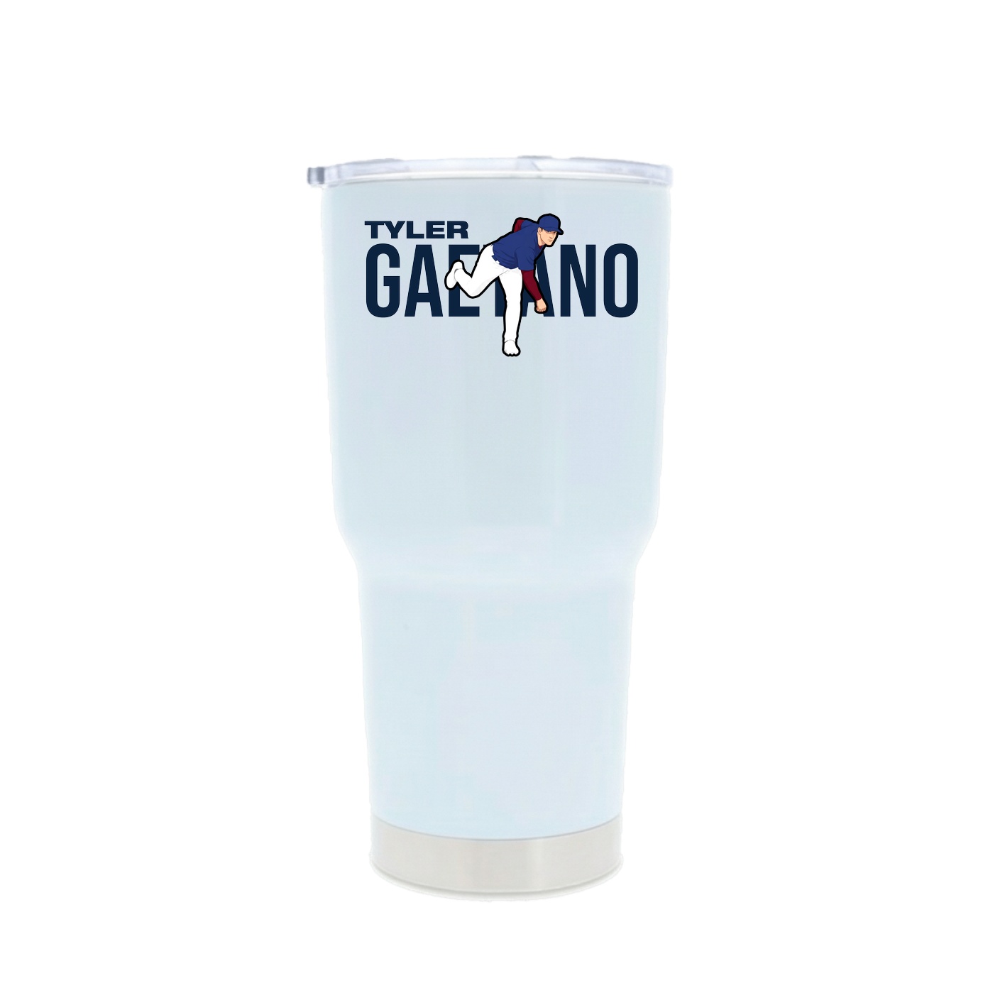 30oz Stainless Steel Tumbler — Player Name in White