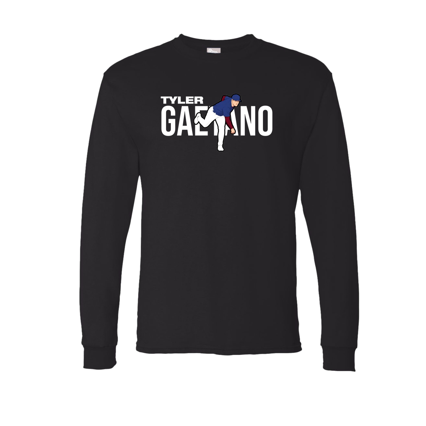 Long Sleeve Tee — Player Name in Black