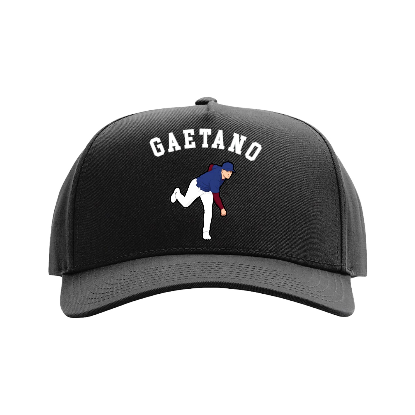 Full Fabric Five-Panel Champ Cap — Shirsey Arch in Black