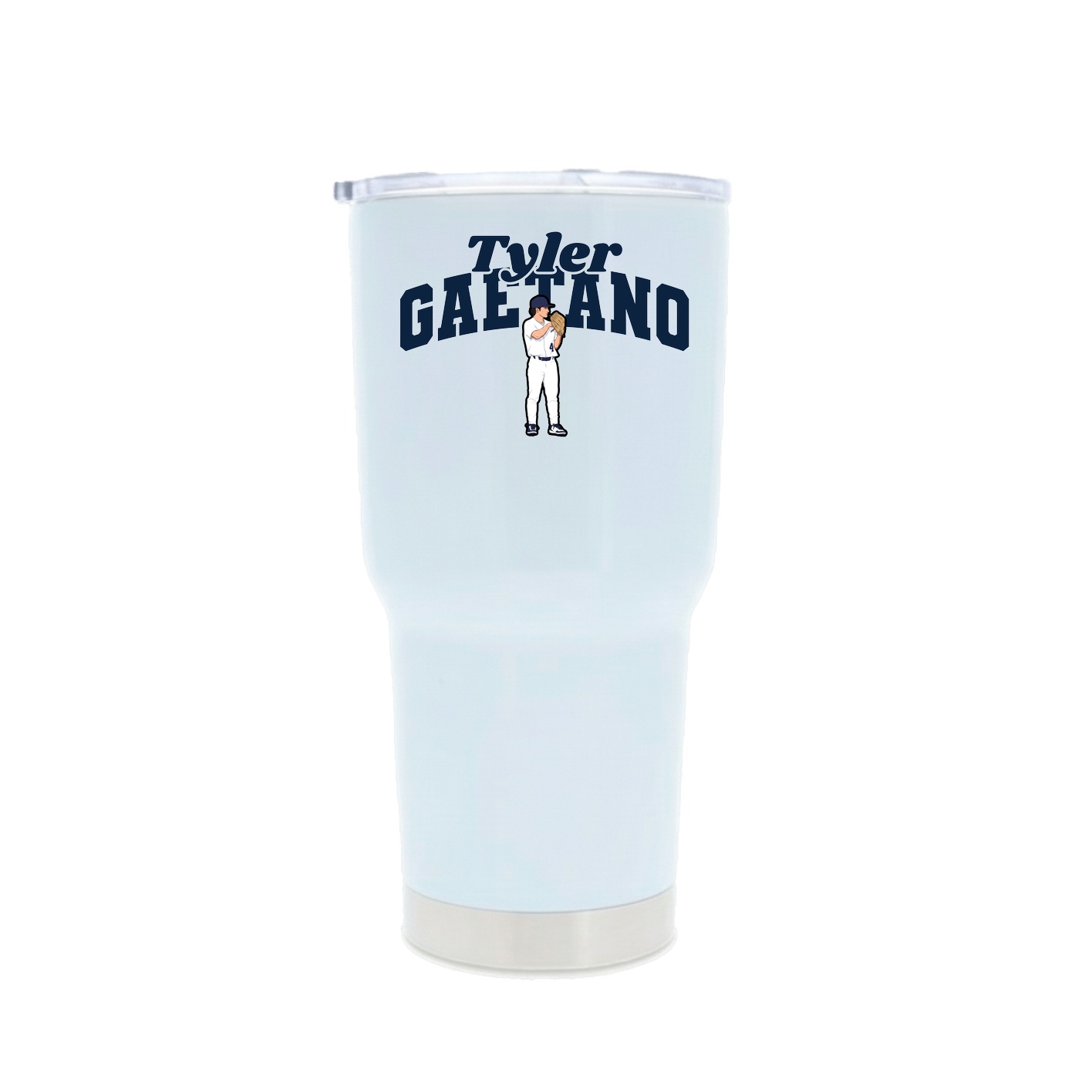 30oz Stainless Steel Tumbler — Signature Arch in White