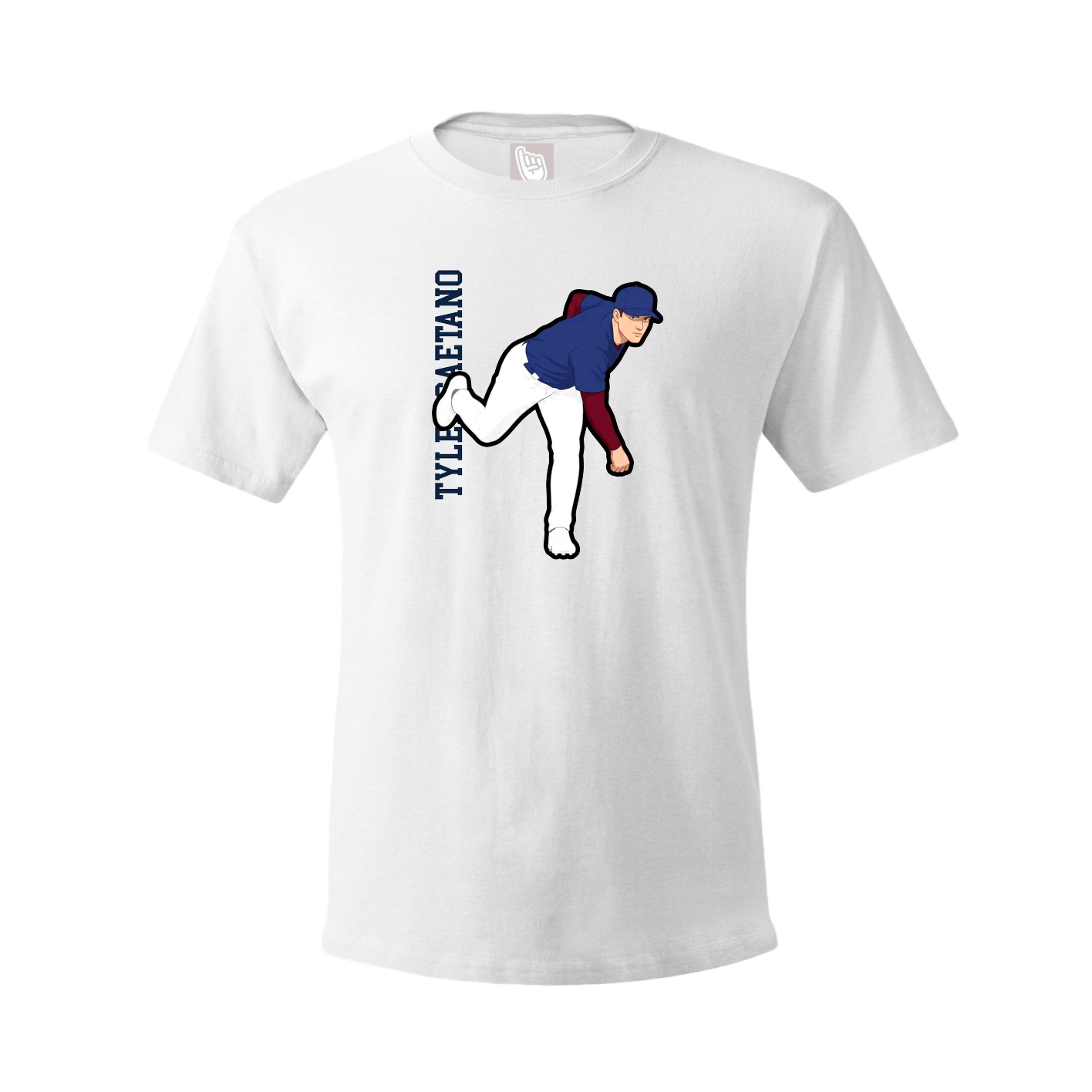 Youth Tee — Name Vertical in White