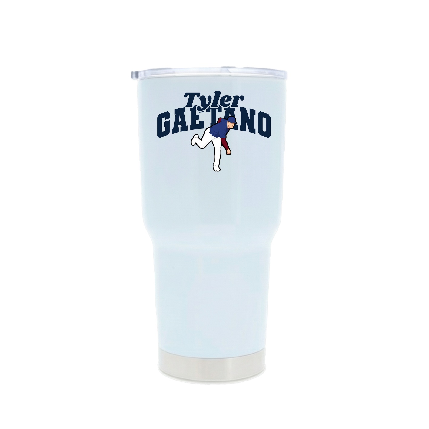 30oz Stainless Steel Tumbler — Signature Arch in White