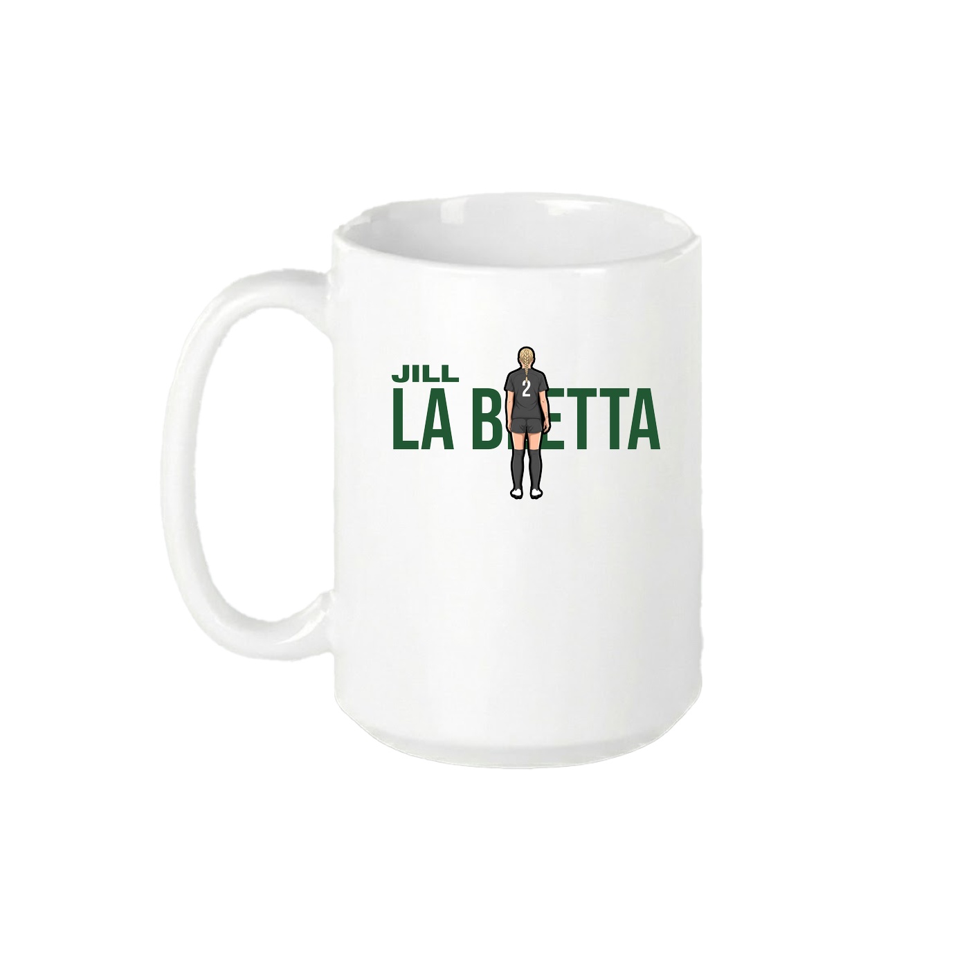 15oz Coffee Mug — Player Name in White